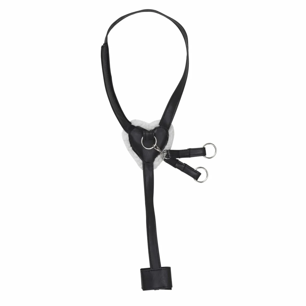 Panduro Cavallo a spina | Cuore decorato Martingal con tracolla per cavallo a spina | Accessori per cavallo | Nero