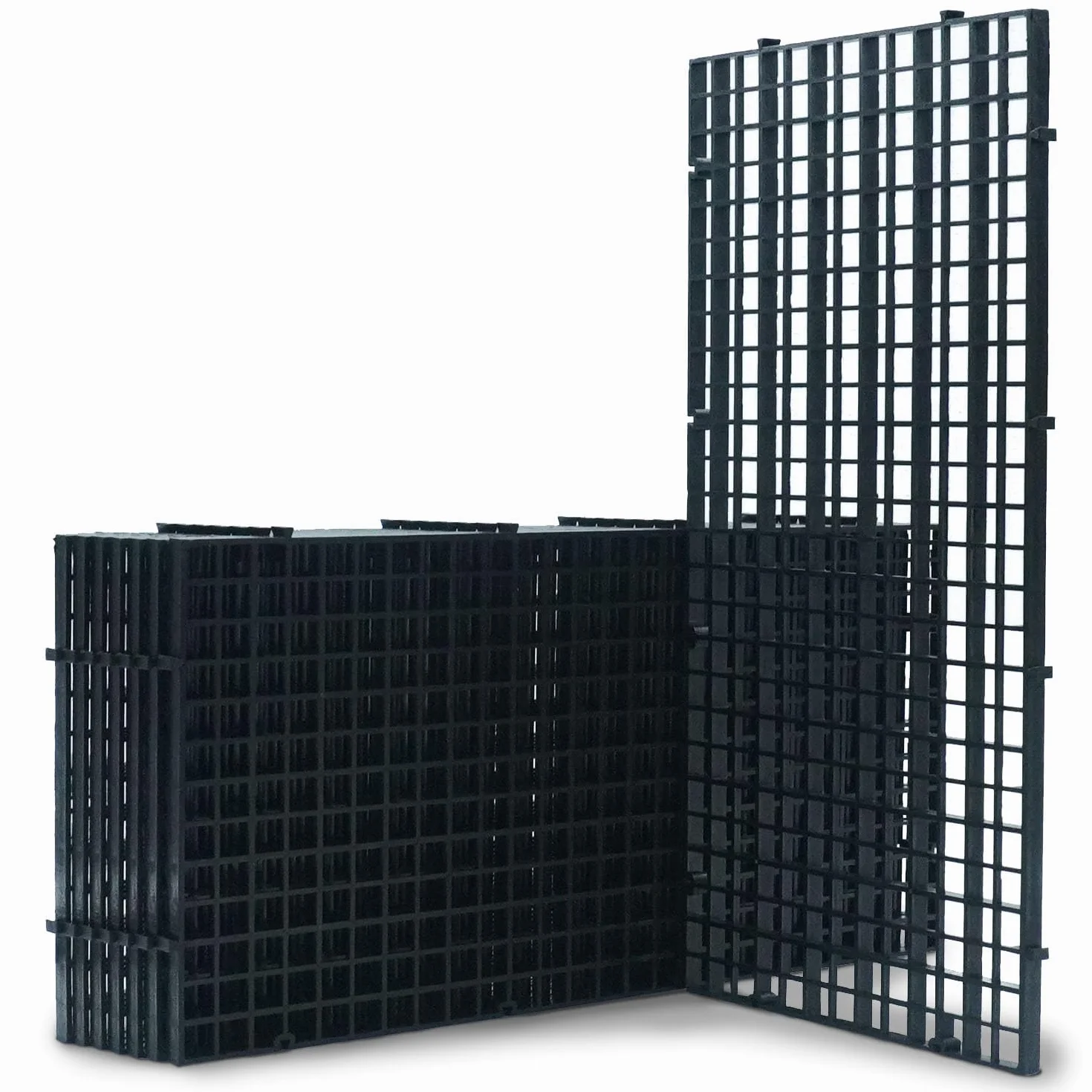 LINLAN Griglia per Acquario in Plastica 8 Pezzi 15x30 cm Divisore per Filtraggio Protezione Fondo Nero