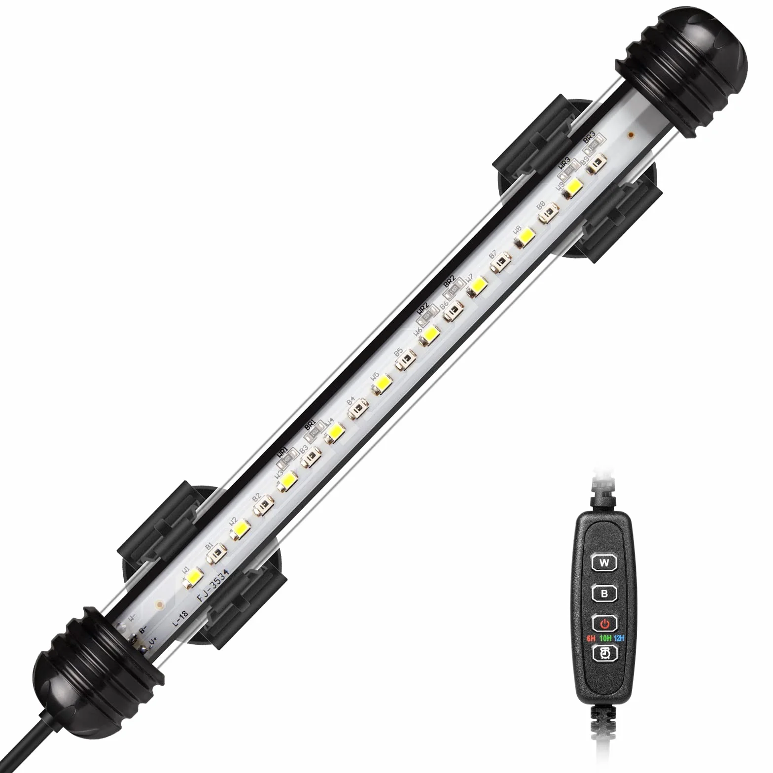 Lampada Sommergibile LED per Acquario con Timer 20-70cm (19cm)