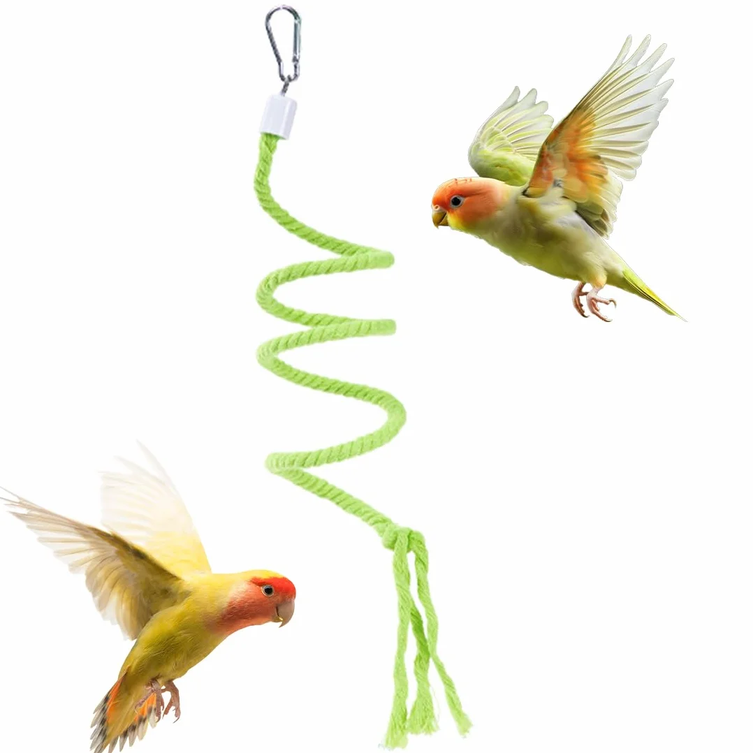 Uno Giochi Per Uccelli, 1 m Scale Con Cordino, Giocattoli Per Pappagallini, Accessori Per Gabbie Per Pappagalli, Trespolo Per Pappagalli Cacatua