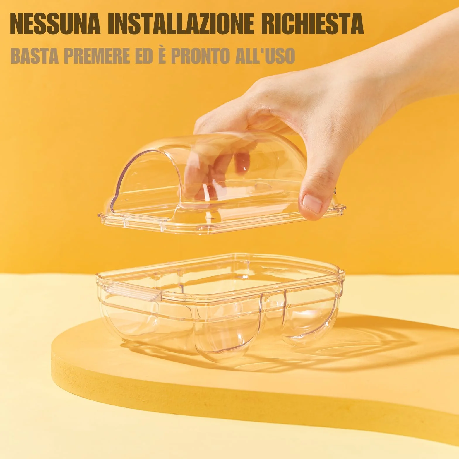 Criceto Sabbia Bagno, Toilette Trasparente per Criceti Contenitore per Bagno di Sabbia per Criceti Gerbilli Ratti (S)