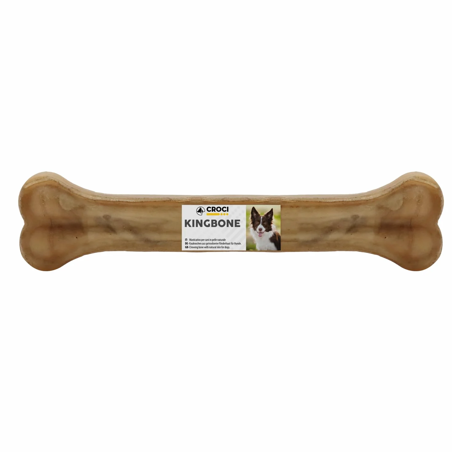 Croci King Bone Osso per cani in pelle bovina naturale 15 cm 75 g