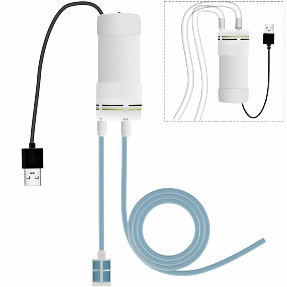 Mini Pompa Acqua Elettrica - 5V Pompa Vuoto Autoadescante Alimentata USB Con Tubo Da 6MM - Per Pompaggio Acquario Da Giardino Domestico Portatile - Portata 4L/min(3 Metri)