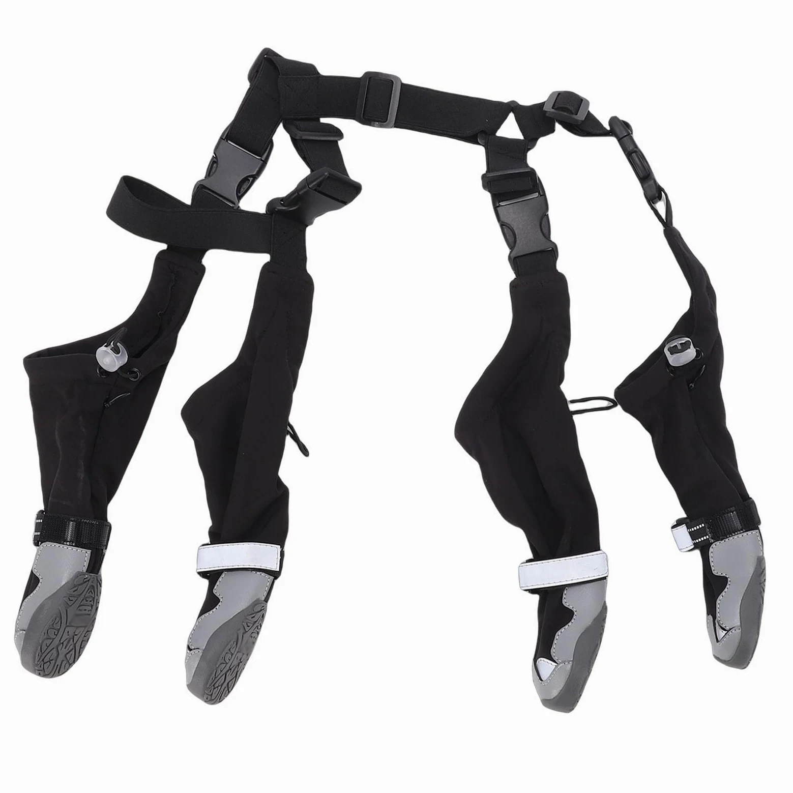 Yctze Calzari per Cani con Bretelle, Pantaloni Anti-sporco con Scarpe, Pantaloni con Bretelle Regolabili Impermeabili per Animali Domestici per Passeggiate All'aperto (2:S)