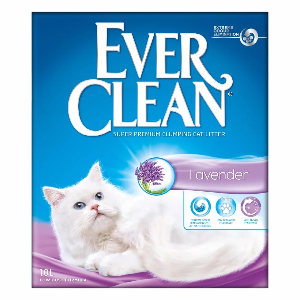 Ever Clean Lettiera Agglomerante Ever Clean alla Lavanda, 10 Litri, Profumata - 9000 g