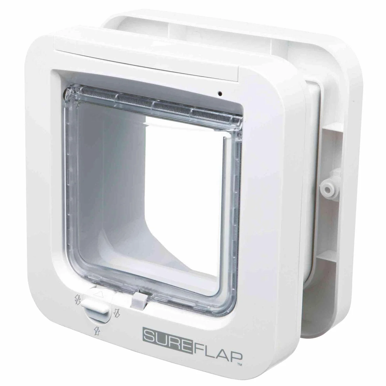 SureFlap Gattaiola con lettore microchip Sure Petcare, compat. Targhetta per collare RFID e microchip, azion. a un pulsante, Bianco, richiede 4 batt. AA (non incl)
