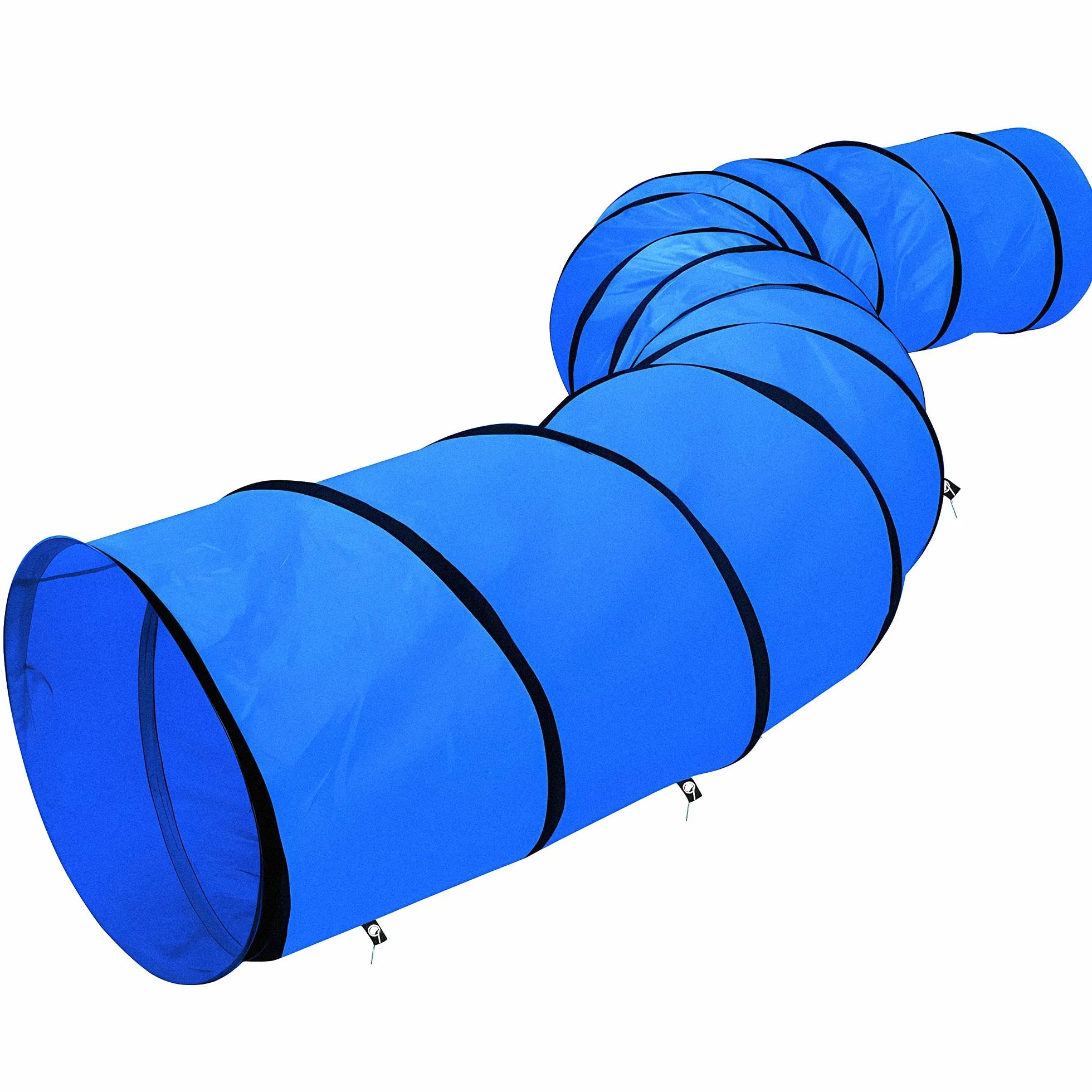 Yaheetech Tunnel per Cani Animali Domestici 546 x 50 cm Pieghevole da Gioco Agility Blu con Borsa da Trasporto Picchetti