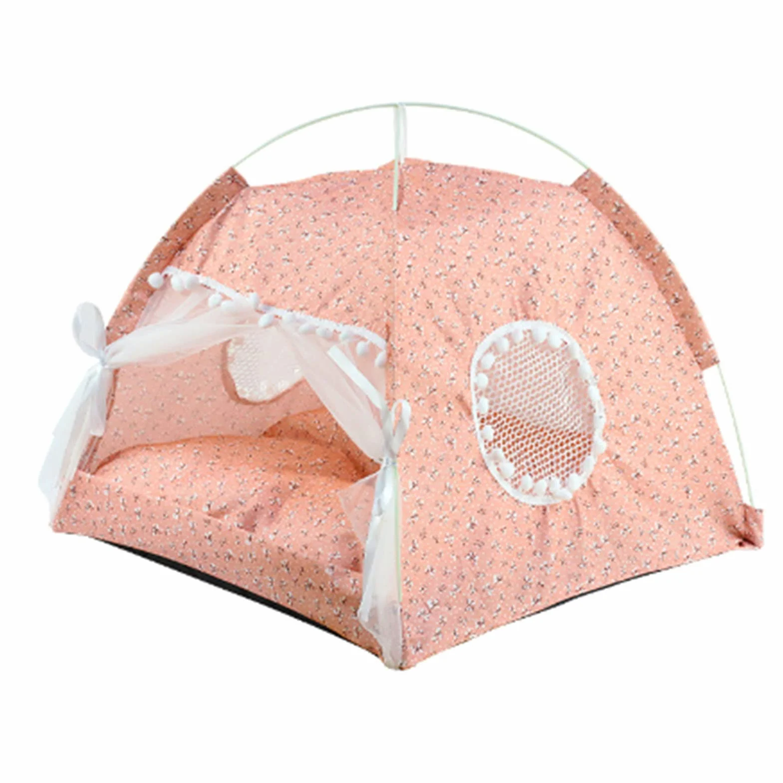 Recinto Per Cani Da Interno, 13,4 x 14,2 x 11,8 pollici Tenda Per Cani Recinto Per Animali con porta e finestra in rete per cani per tutte le stagioni