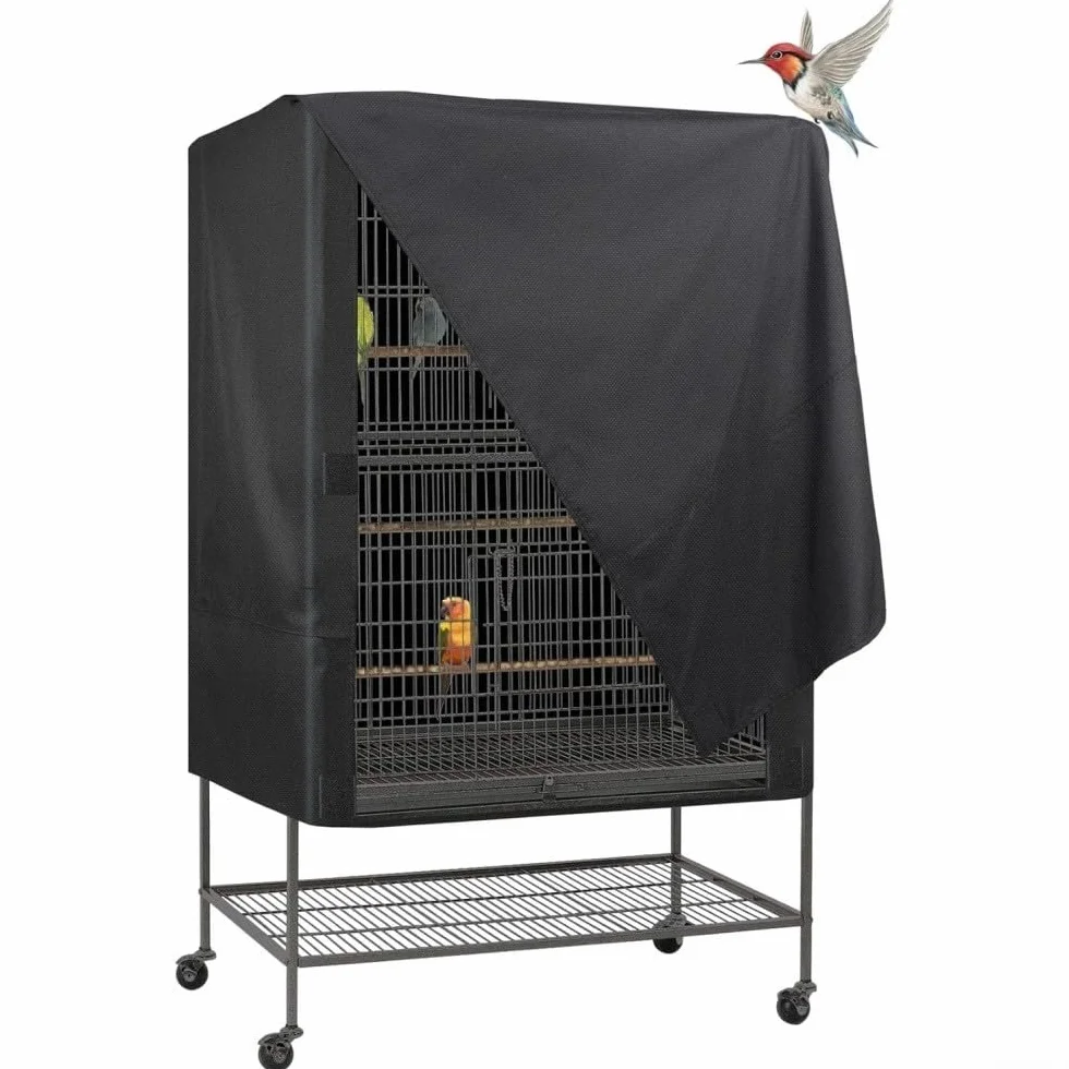 Oniissy Copertura per gabbia per uccelli, protezione solare multifunzione per gabbia per pappagalli, copertura impermeabile e antipolvere per gabbie per uccelli, Oxford 210D, accessori per animali