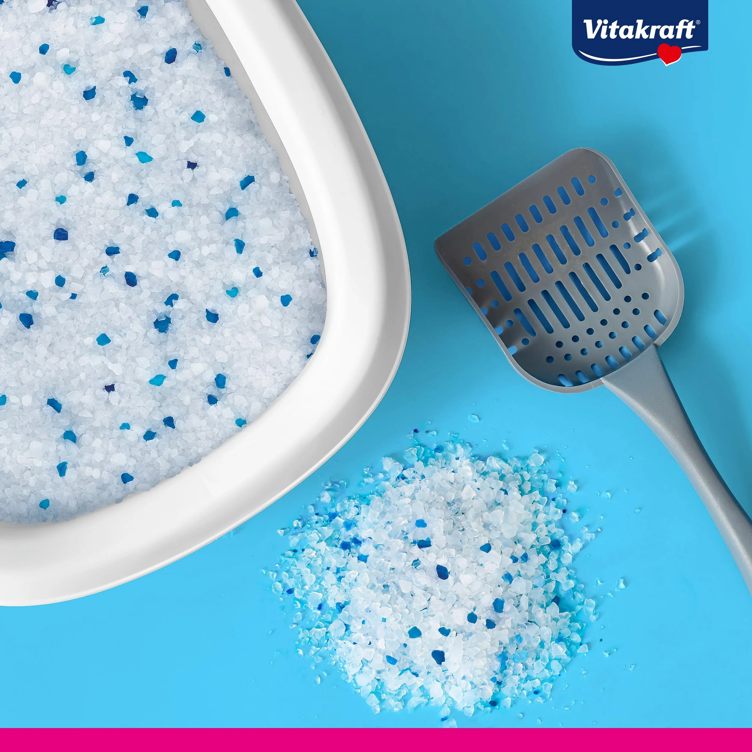 Vitakraft Magic Clean Classic, lettiera per gatti non agglomerante, a base di sfere minerali, con azione antibatterica, a basso rilascio di polvere, sufficiente per 4 settimane (1x 4,2l)