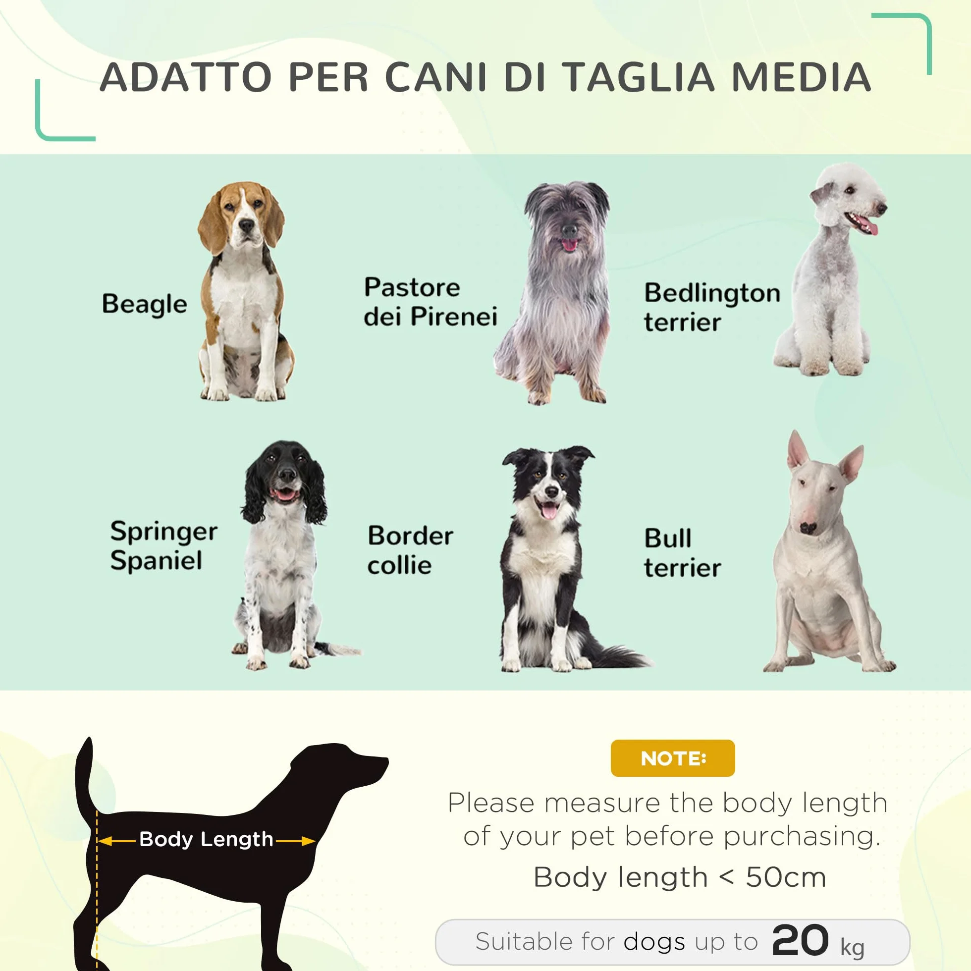 PawHut Lettino per Cani da Interno ed Esterno, Cuccia Estiva Brandina per Cani, Tessuto Traspirante Nero, 90x65x20 cm