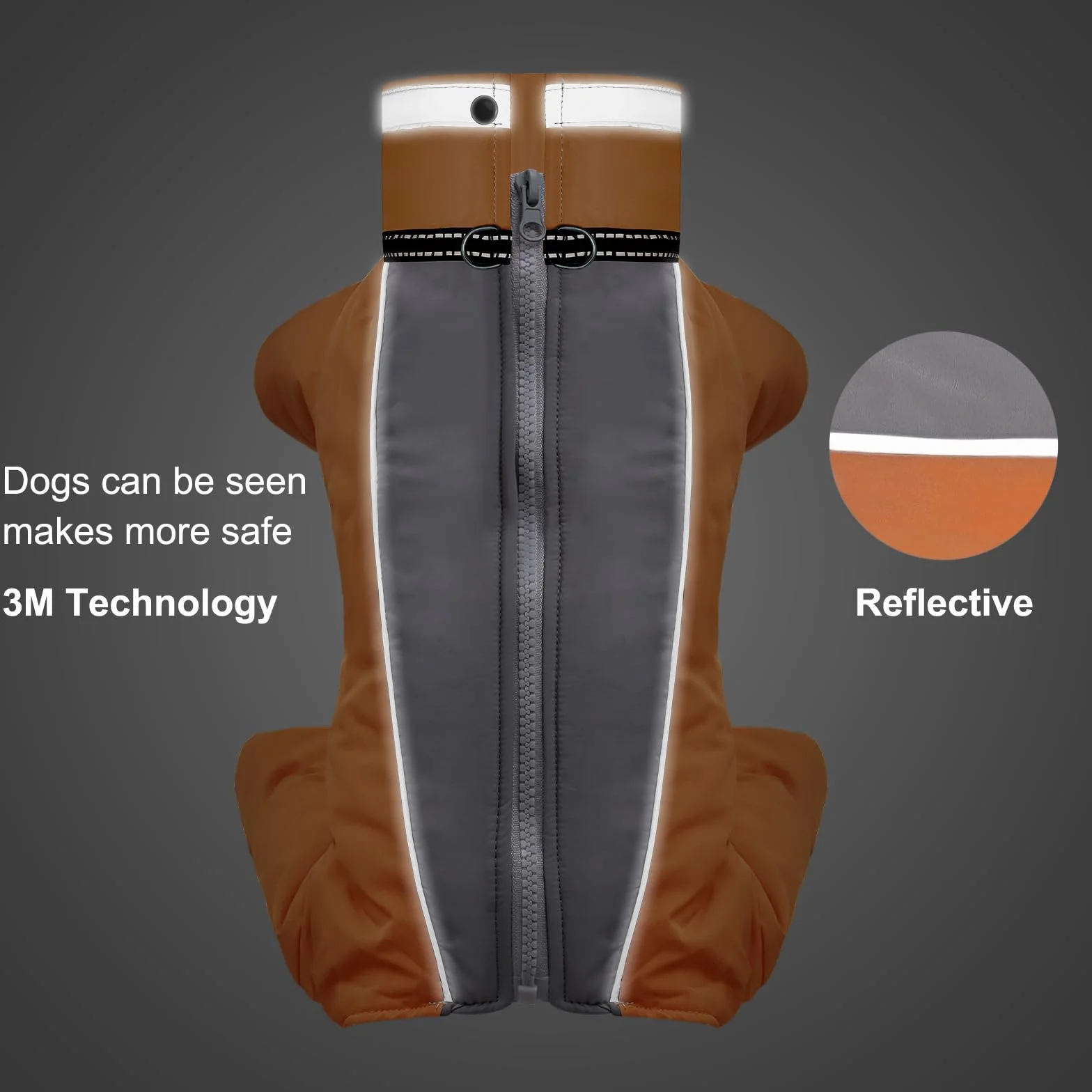 Giacca calda per cani, cappotto invernale per cani di piccola e media taglia, giacca a vento impermeabile Refflective Pet Snowsuit Puppy Clothes per femmine S