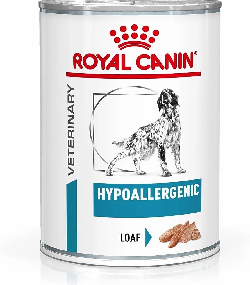 Mousse ipoallergenica veterinaria Royal Canin | 12 x 400 g | Alimento dietetico completo per cani adulti | Con proteine ​​idrolizzate | Per sostenere la barriera cutanea