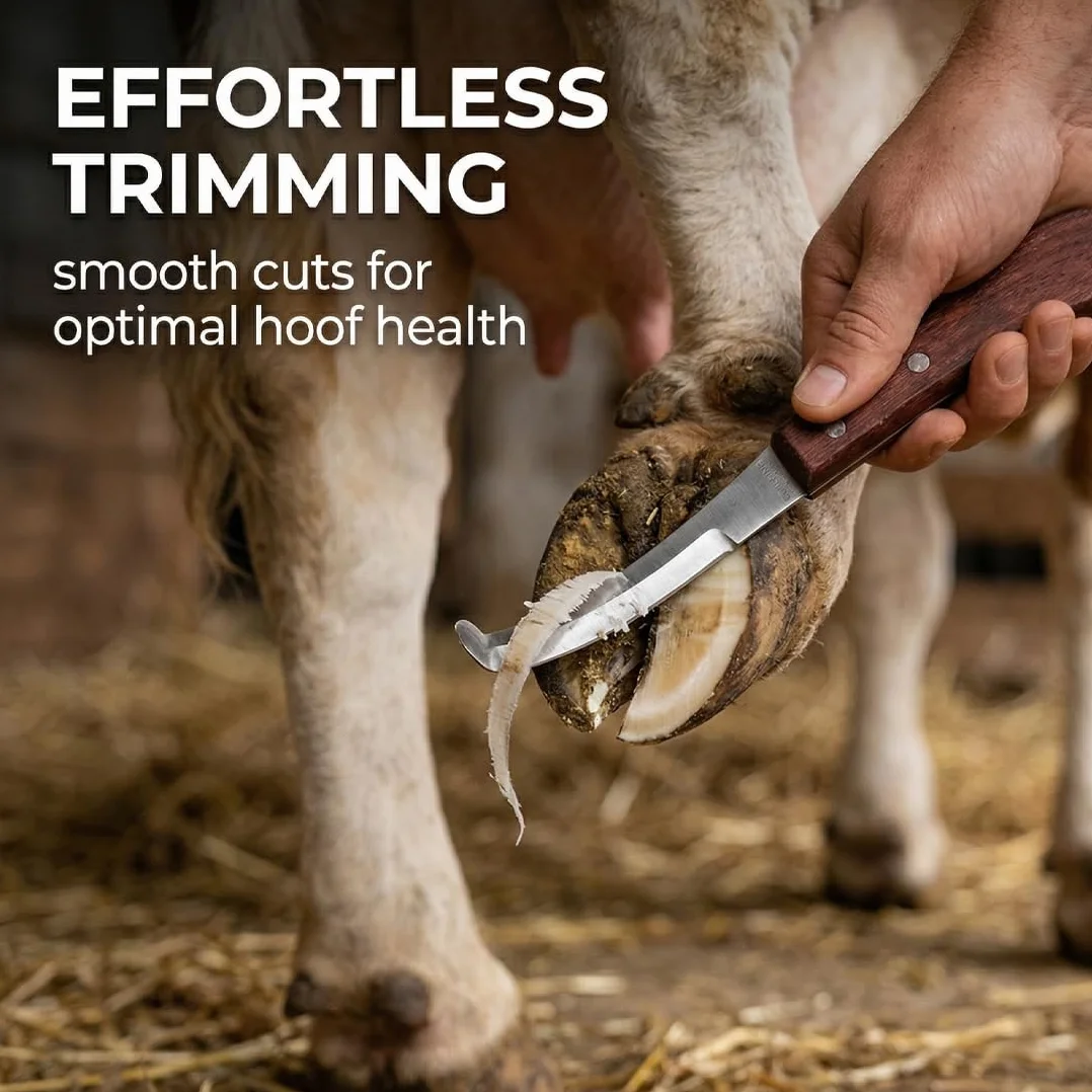 Attrezzo per Rifilare Zoccoli per Cavallo, Coltello per Zoccoli Premium, Coltello per Zoccoli a Doppio Bordo Lama a Doppia Faccia Mano Destra per Rifilatura