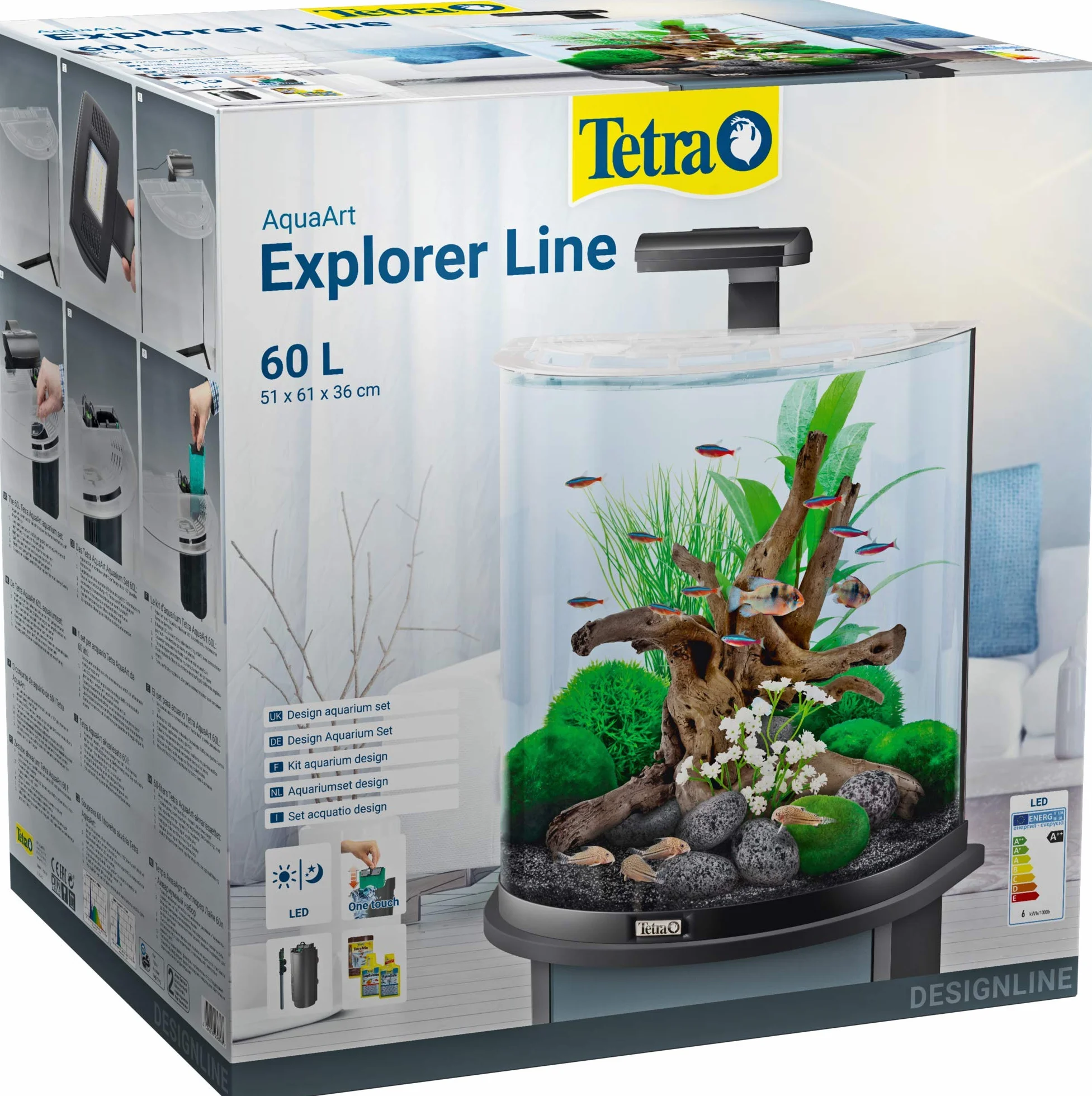 Tetra Aquaart Explorer Line Acquario, Antracite