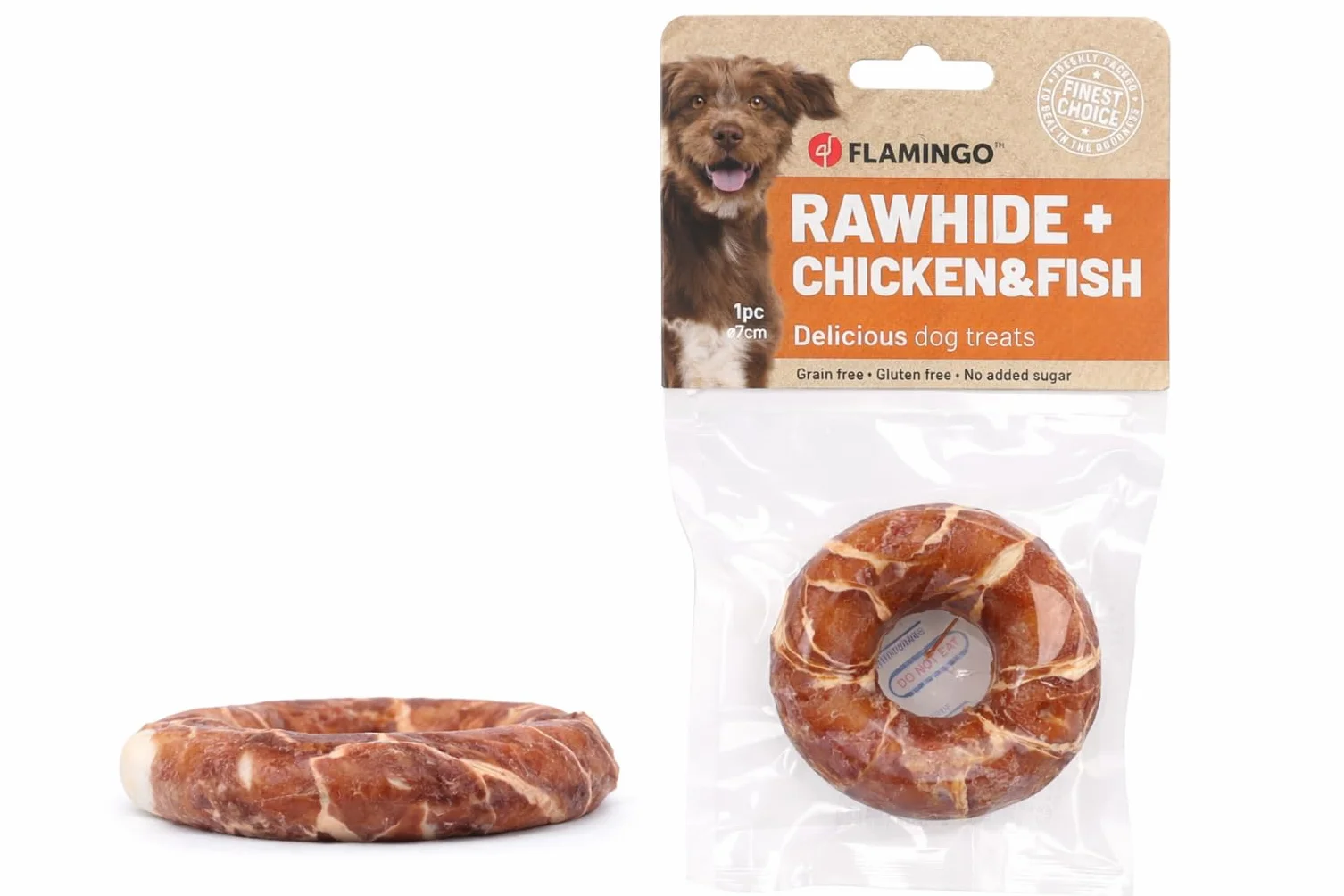 R'Hide Snack per Cani Bastoncini Anello Pollo Merluzzo 45 g Ø 7 cm Senza Glutine Senza Cereali