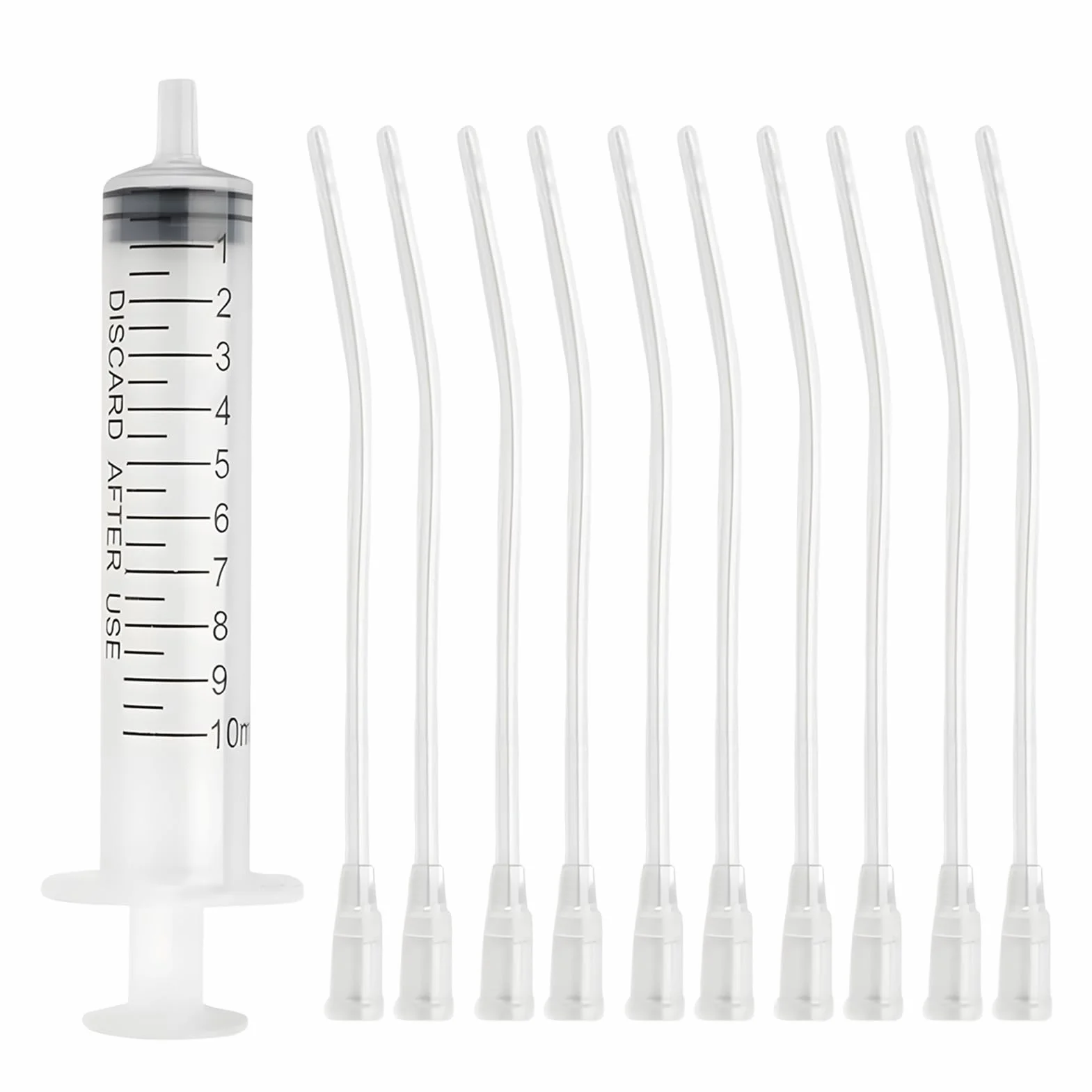 1 siringa con 10 pezzi, per uccelli giovani, 10 ml, accessori per piccioni, mangime per alimentatori, attrezzi per l'alimentazione a mano, per uccelli da latte, pappagalli, piccoli