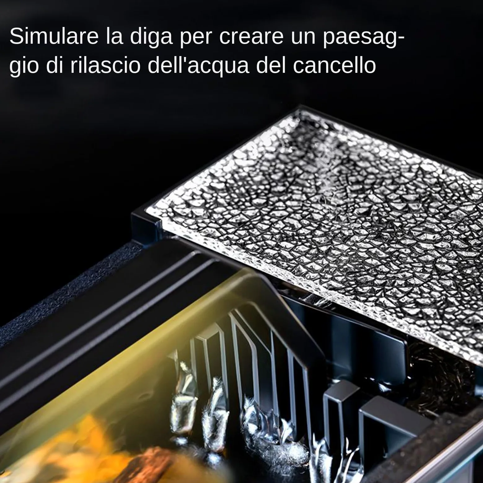 Kit Acquario Completo - Vasca Per Pesci Con Filtro Integrato E Luci LED | Intelligente Con Pompa Silenziosa E Monitoraggio Temperatura Ideale Per Betta, Guppy, Gamberetti E
