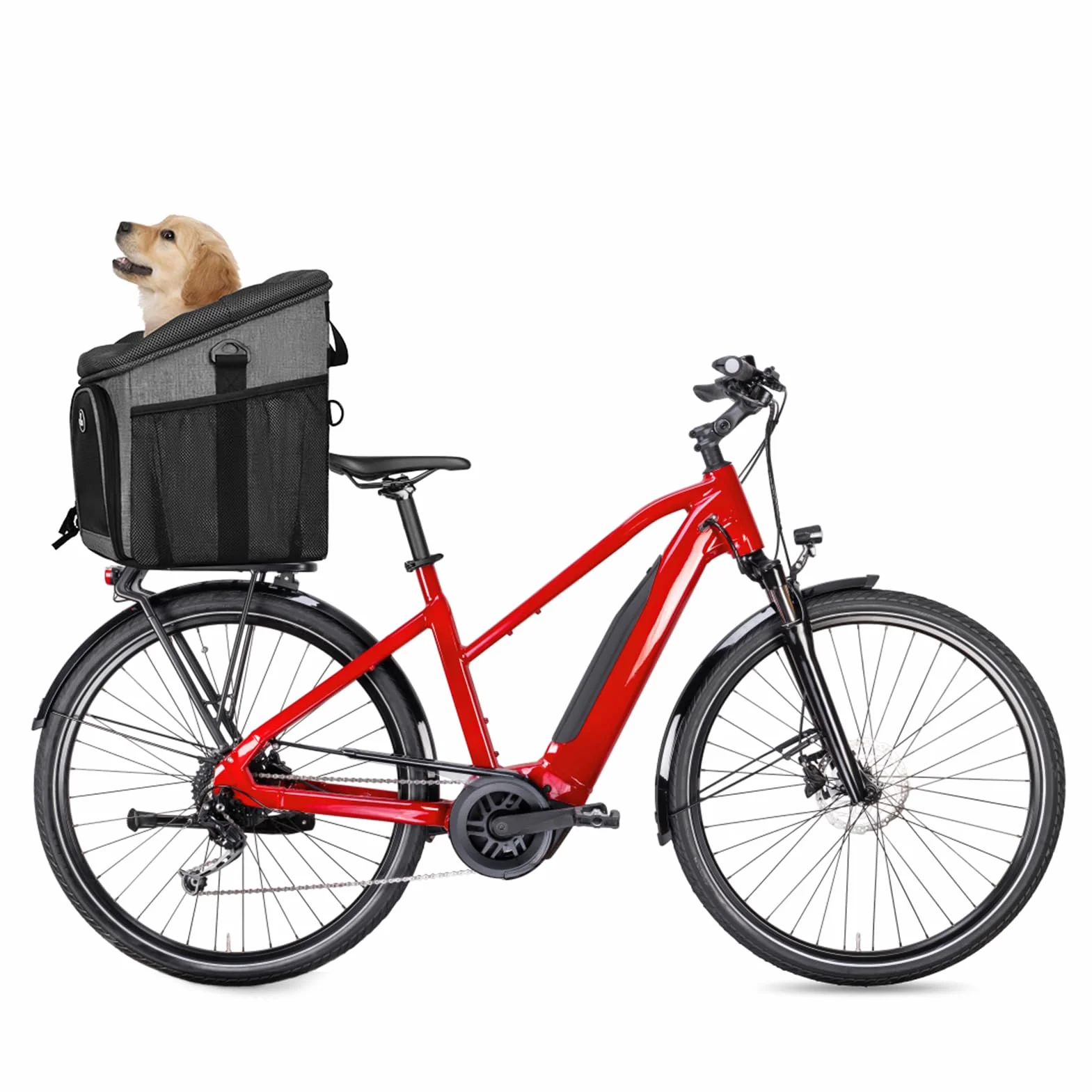 Lixada Zaino portabiciclette per Animali Domestici Portabiciclette per Cani Pieghevole Rimovibile,Cestino per Bicicletta Animale Domestico, per Cani/Gatti,Cestino Multiuso per Biciclette da Trasporto