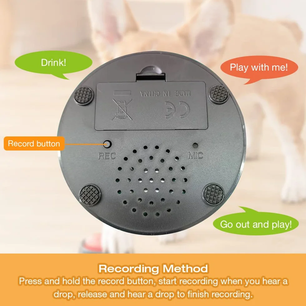 4 Pezzi Buzzer con Funzione di Registrazione, Buzzer Registrabile Vocale, Pulsante di Conversazione Registrabile, Answer Buzzers per Cane Giocare E Comunicare con Cane Gatto