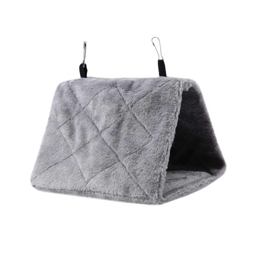 Voarge Nido d'uccello Viola Pappagallo, Tenda per Uccelli Pappagallo Inverno Letto Caldo Giocattolo per Animali Domestici(S-Grigio) (S-Grigio)
