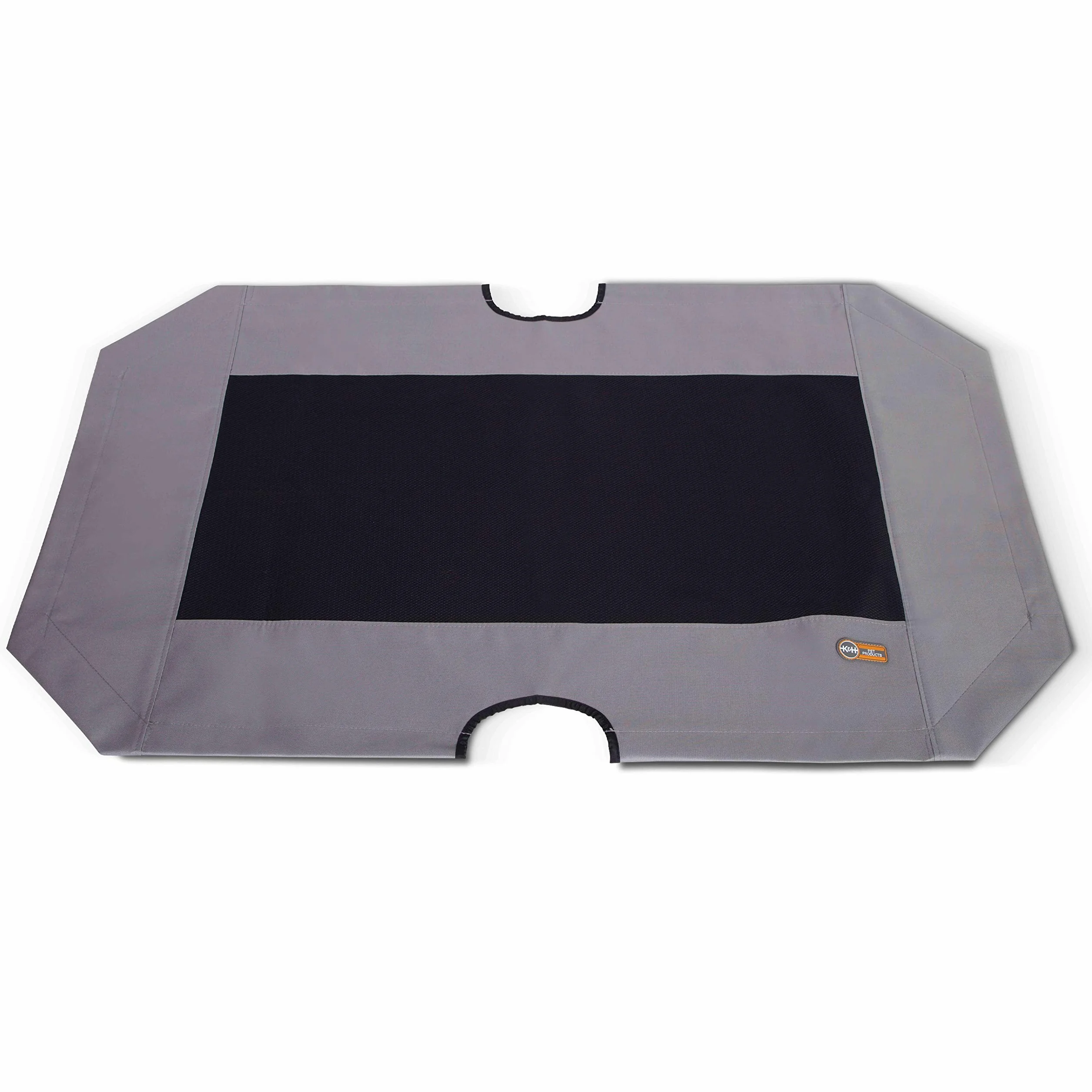 K&H PET PRODUCTS - Copertura di ricambio per lettino per cani rialzata per esterni, portatile, con rete grigia/nera, misura XL, 127 x 81 cm (non inclusa)