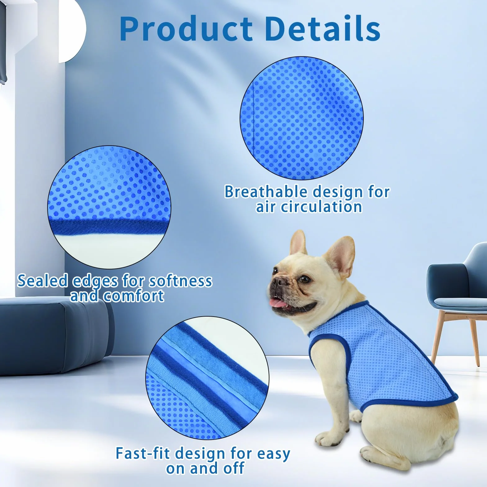 Maglia Refrigerante Cane, Traspirante Gilet Rinfrescante Cane, Fresco e Confortevole Gilet Refrigerante per Cani, Cappotto Rinfrescante Animale, per L'estate, Animali Domestici di Tutte le Taglie (M)