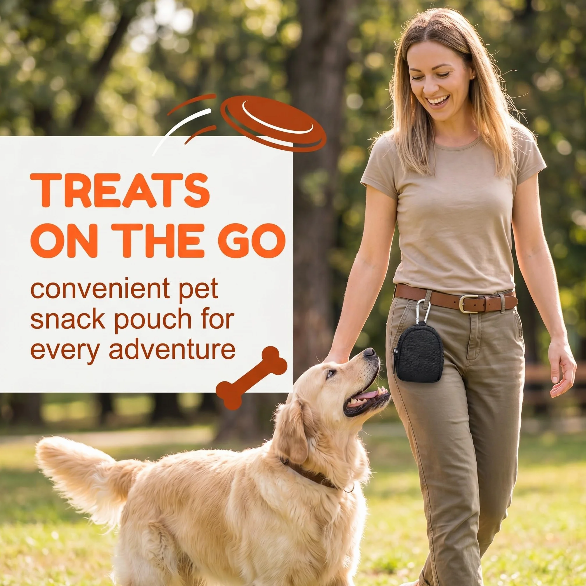 2 Pezzi Borsa Cane, Sacchetto Premietti Cane per Addestramento, Porta Snack per Cani con Clip da Cintura, Impermeabile e Portatile per Outdoor, Nero