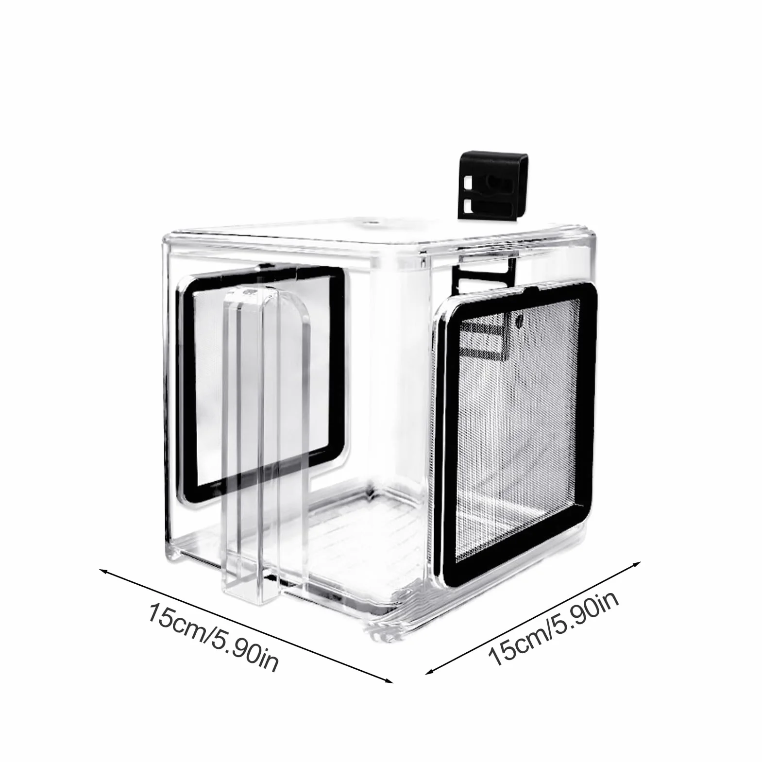 Scatola per allevamento di pesce, scatola isolante in acrilico per acquari – scatola acrilica incubatrice per acqua dolce e marina con divisorio