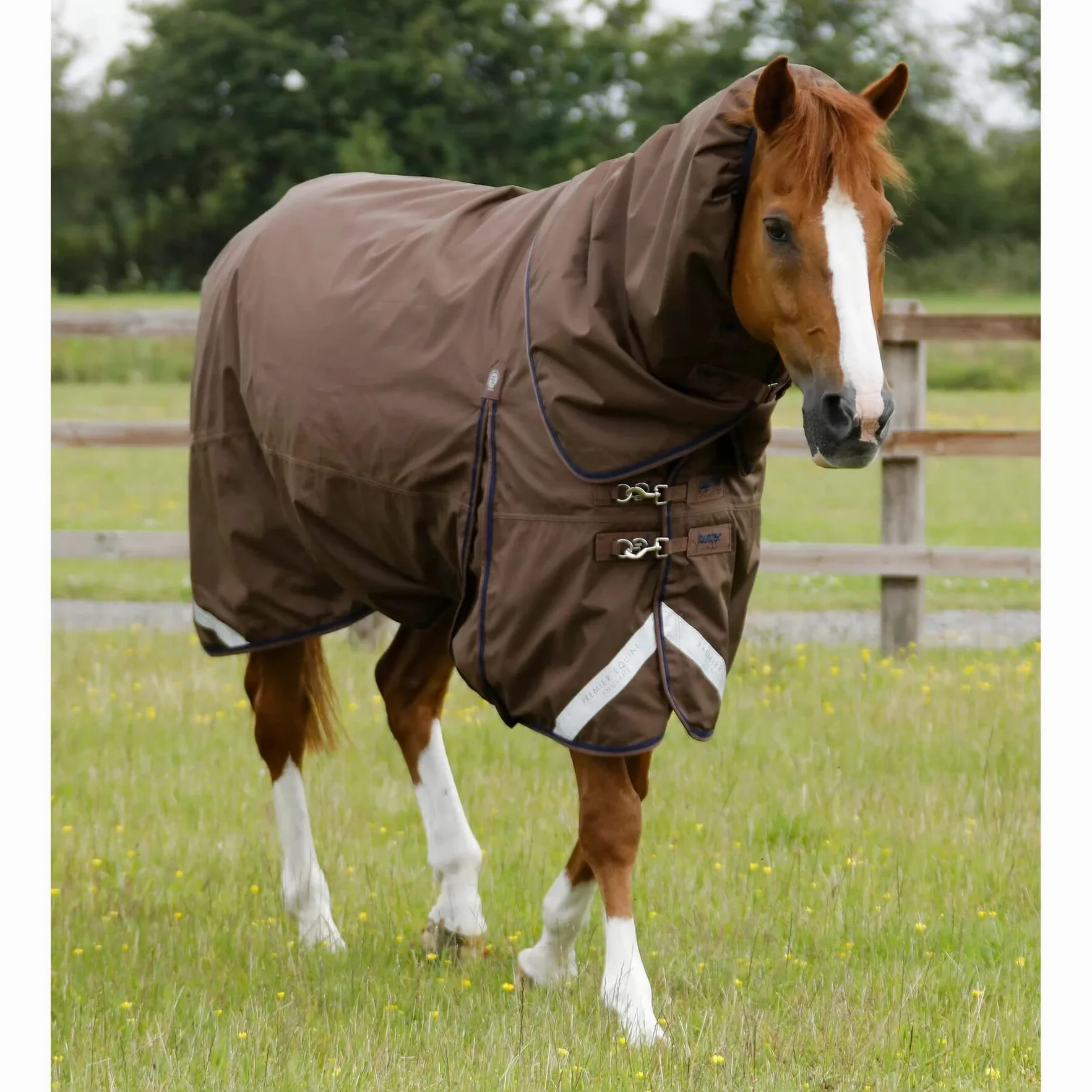 Coperta impermeabile per cavalli con copricollo Premier Equine Buster 400 g