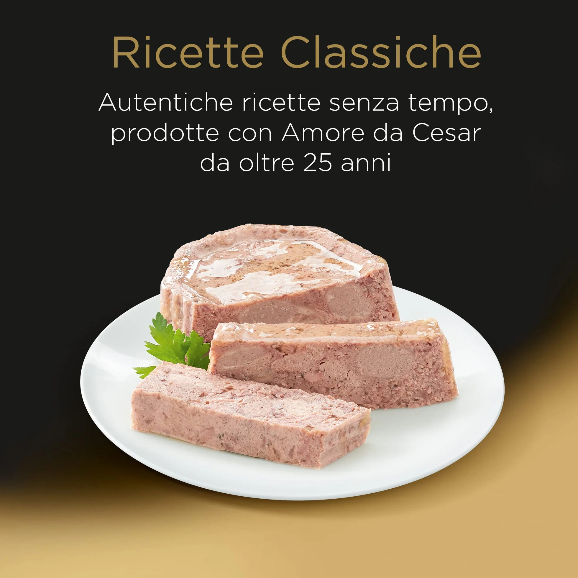 Cesar Selezione dell'Orto Cibo Umido per Cane, con Agnello succoso, Tacchino e Fagioli in Gelatina 150 g - 14 Vaschette