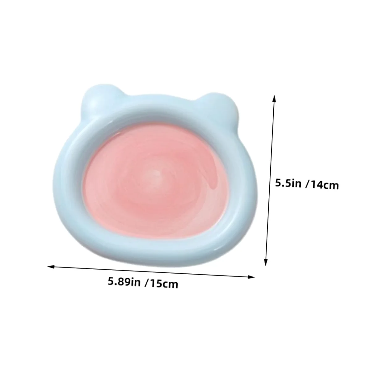 2pezzi Ciotola in Per e Acqua Per Animali Domestici Adatta Gatti e Di Design Anti-rovesciamento Per Alimentazione Ordinata Facile Da Pulire