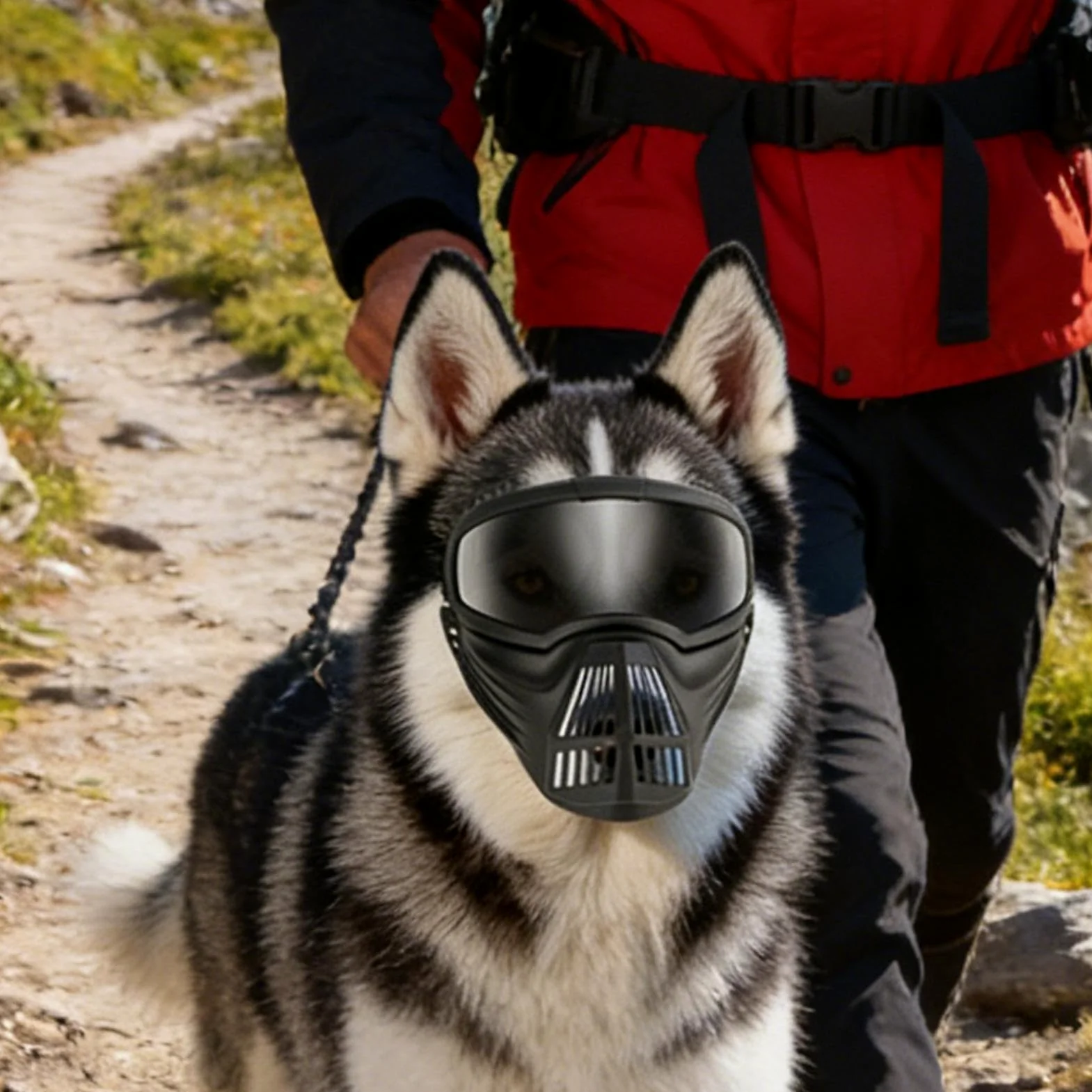 Occhiali per Cani Taglia Media Occhiali Antiappannamento con Copribocca | Occhiali da Sole Regolabili Antivento e Protezione UV Per Taglia Media E Grande Con Copertura Completa Del Viso Per Escurs