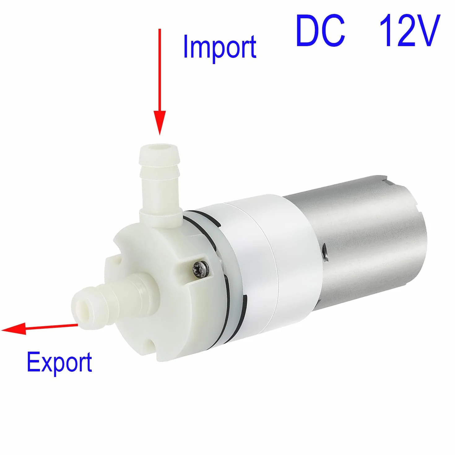 RUNCCI-YUN Pompa Acqua a Membrana 370 12V Mini Pompa Acqua Elettrica Pompa autoadescante DC 12V per tè macchina per acquario Aquarium, Fish Tank Fountain