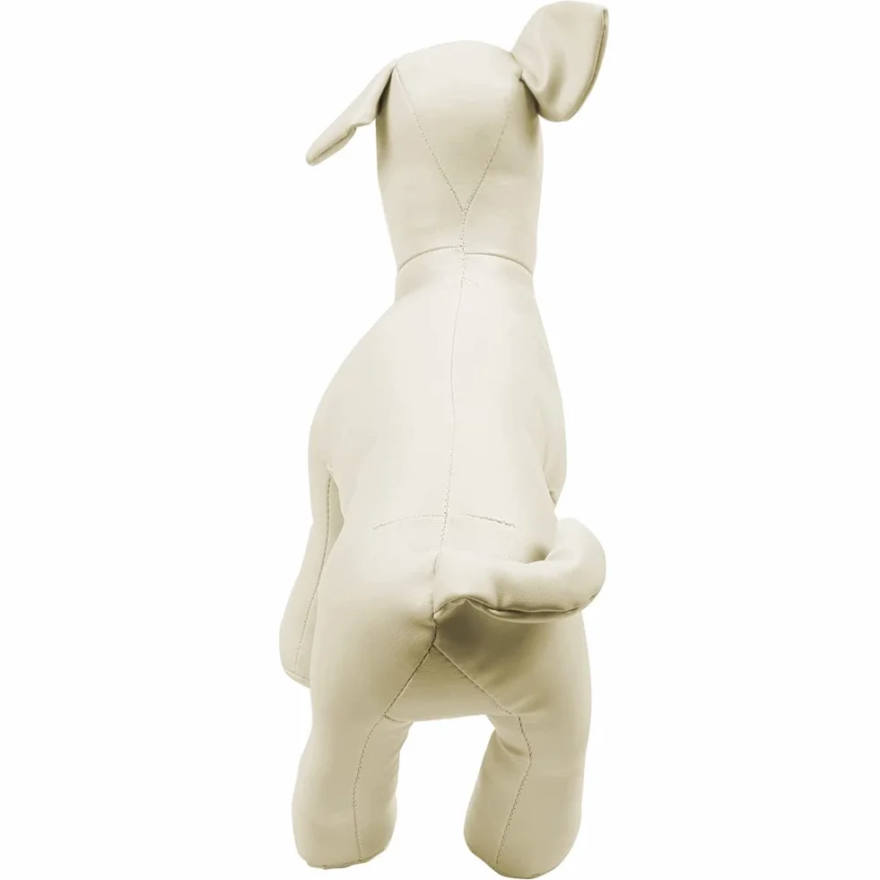 Leather Cane Manichini Posizione in Piedi Modelli di Cane Giocattoli Negozio di Animali Negozio Manichino Bianca S