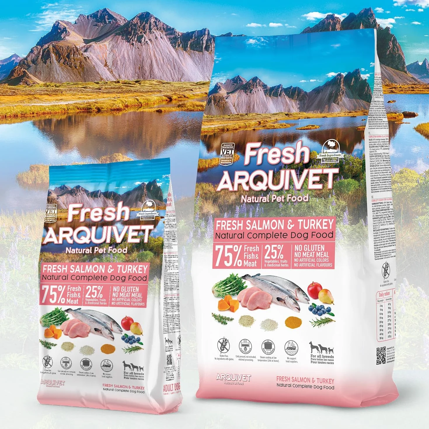 Arquivet Salmone Fresco & Tacchino 10 Kg Mangime umido al salmone e tacchino