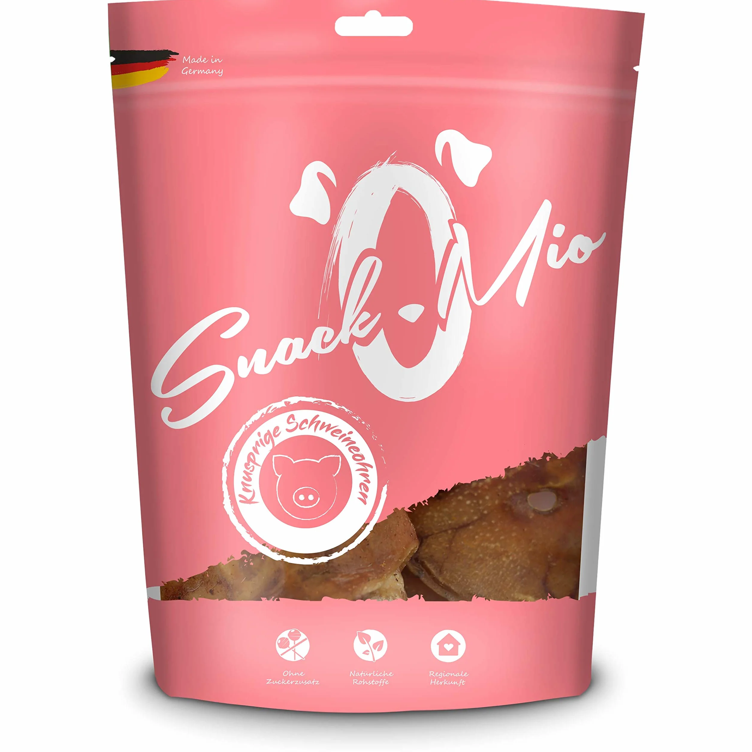 Snackomio Venandi Animal Croccanti Orecchie Di Maiale - Mastica Premium Per Cani, (10 Pezzi)