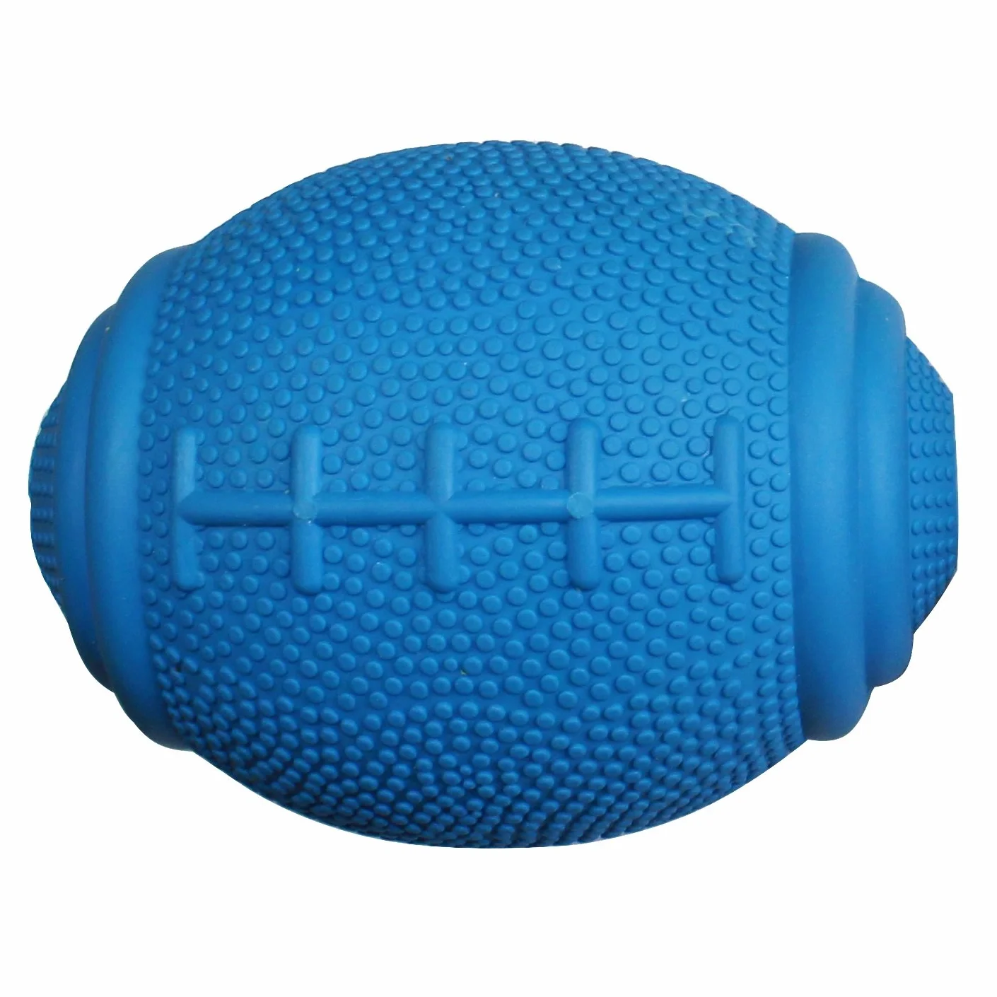 Tricky Treat Rugby Palla Dispenser Croccantini - Gioco Interattivo per Cani: Ottimo Gioco da Riporto o da Lancio, per Alleviare Stress e Combattere la Noia (L, Blu)