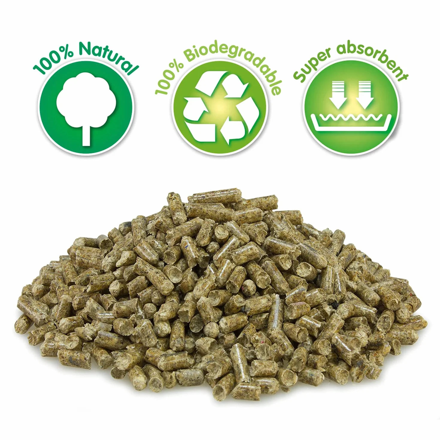 ARQUIVET Pellet - Lettiera igienica naturale, vegetale, biologica per gatti e piccoli roditori mammiferi - Biodegradabile - Assorbe liquidi e cattivi odori