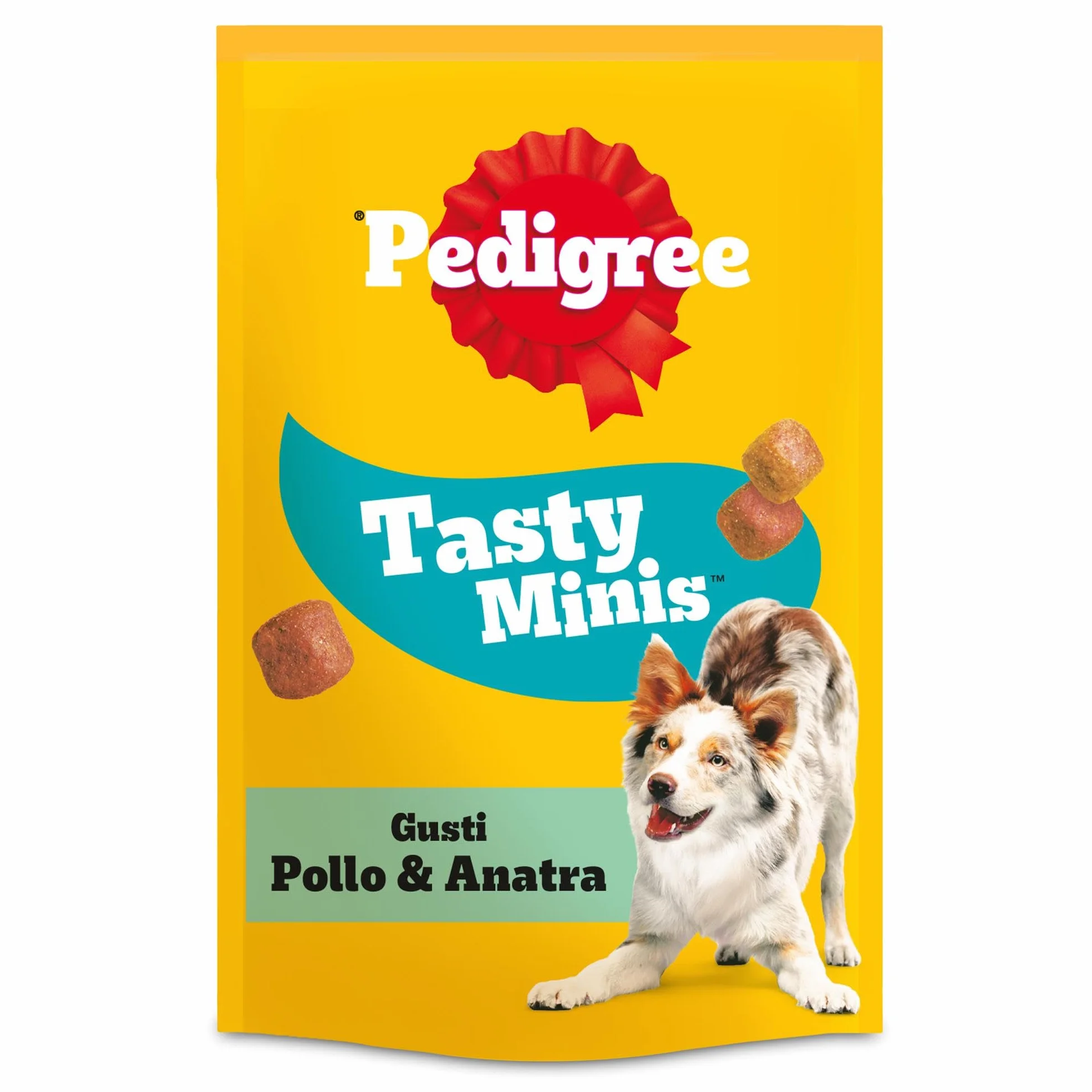 Pedigree Tasty Minis, Snack Cane al Pollo e Anatra, 6 Confezioni da 130g ciascuna