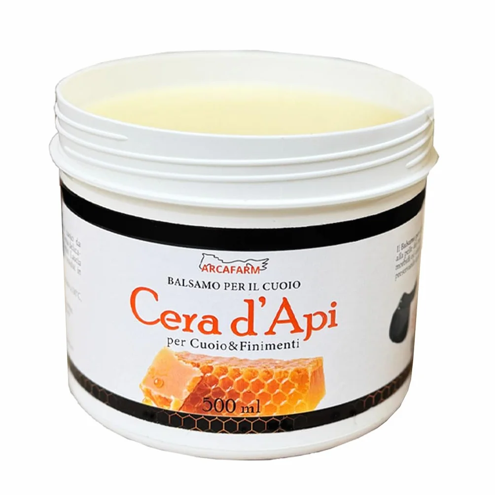 Cera d'Api Balsamo Nutriente Cuoio e Finimenti Equitazione Arcafarm 500 g - Cura e Protezione per Pelle, Made in Italy