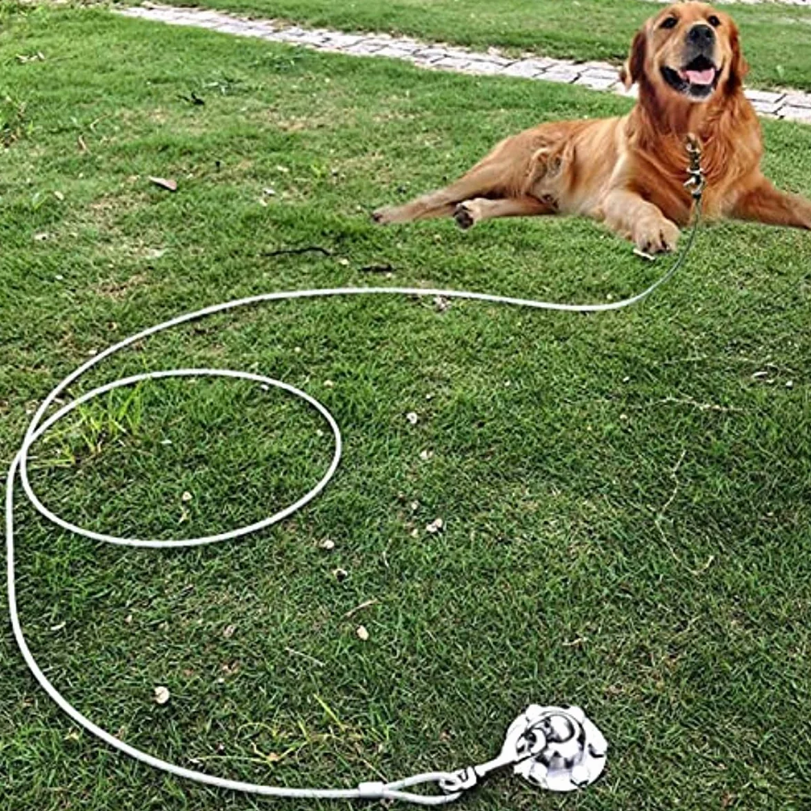 Gancio per cani girevole a 360°, resistente, resistente alla ruggine, per cani da 680,4 kg di forza di trazione, per cortile e campeggio all'aperto