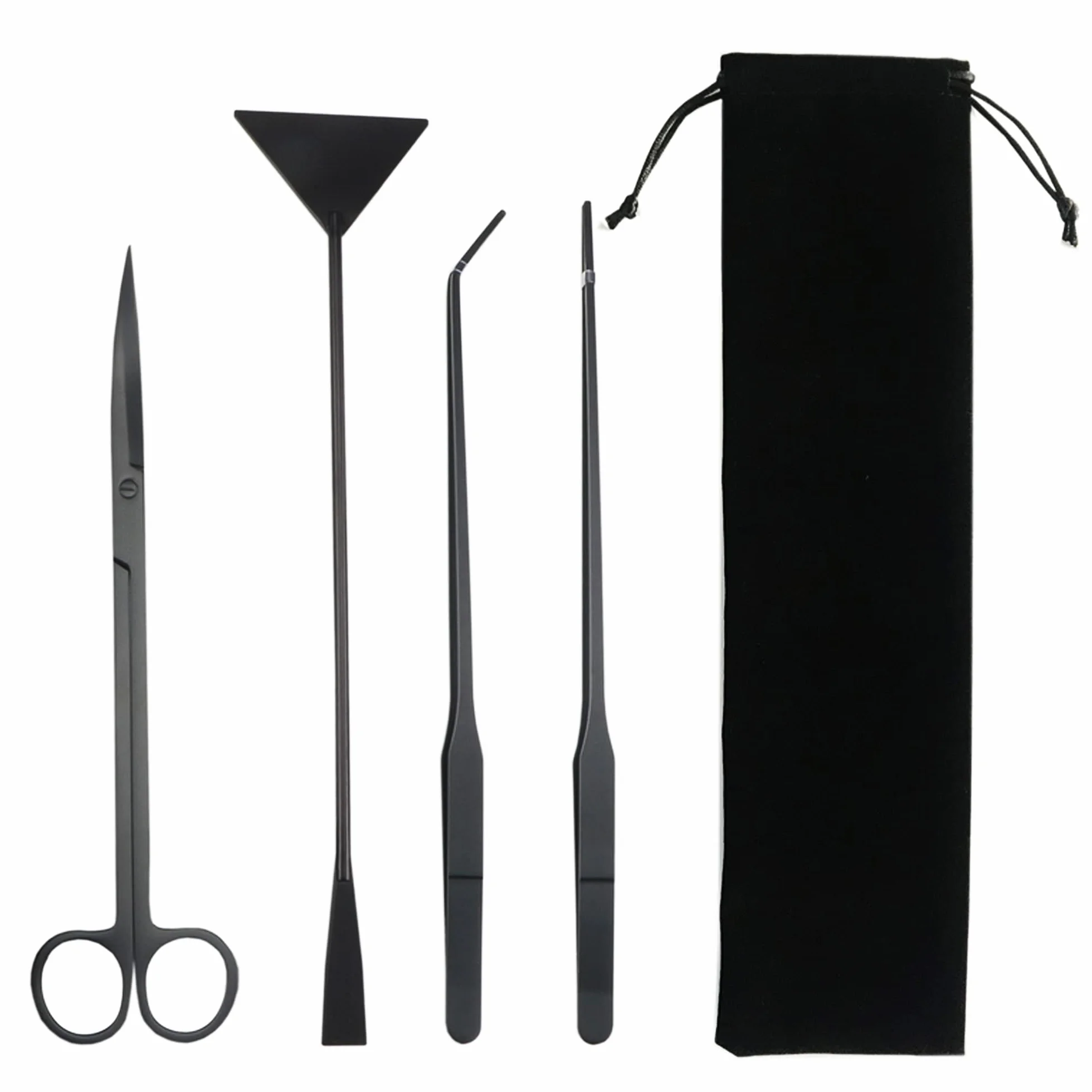 Cayway 7 Pz Strumenti Acquario Piante Acquario Attrezzi Set di Attrezzi Per Acquario Acquario in Acciaio Inossidabile, Acciaio Inossidabile Forcipe, Forbici, Pala per La Pulizia Dell'Acquario