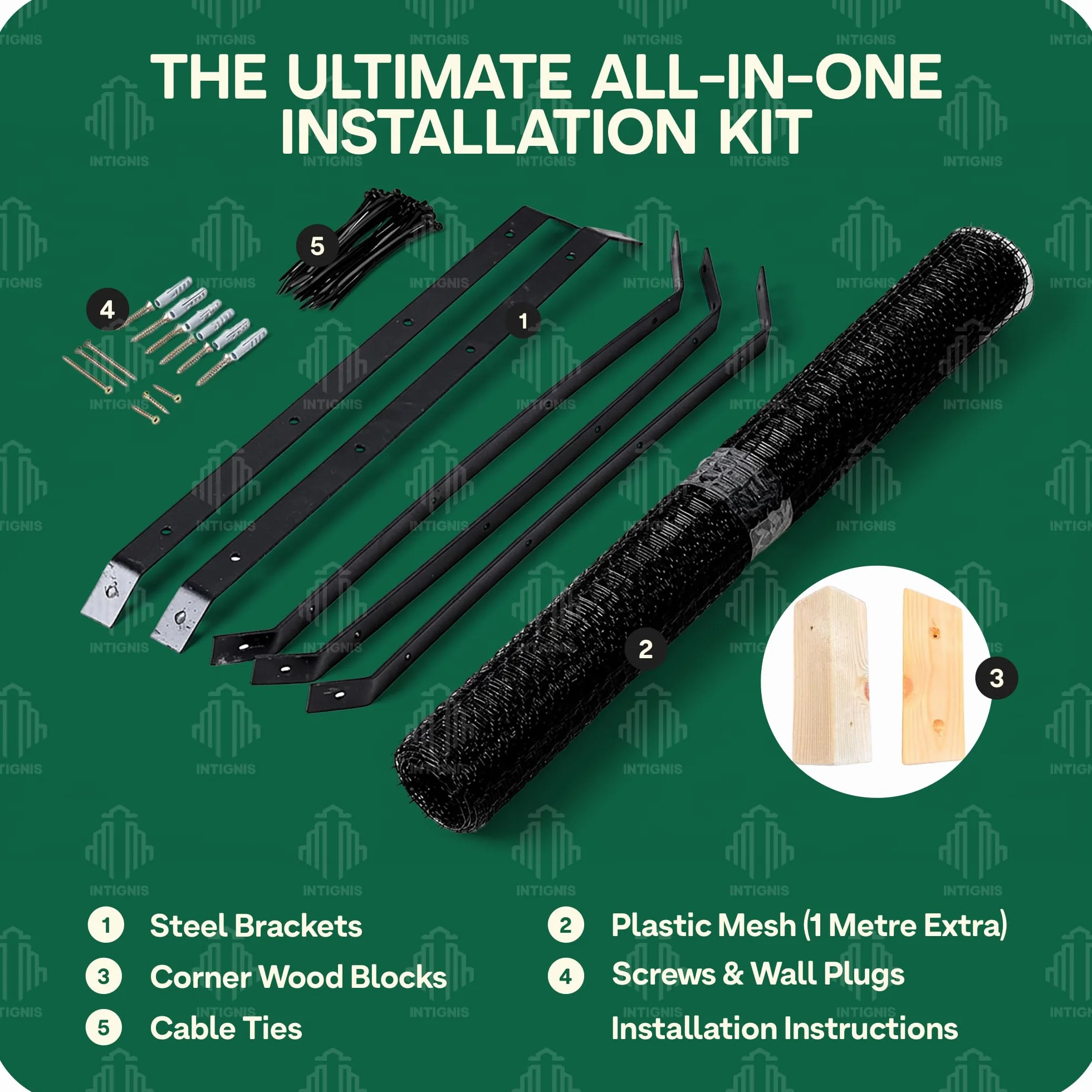 Recinzione Anti-Scavalco per Gatti Definitiva – Barriera Sicura per Recinzione da Giardino, Kit di Recinzione a Maglia per Giardino Resistente alle Intemperie per la Sicurezza e Protezione dei Gatti