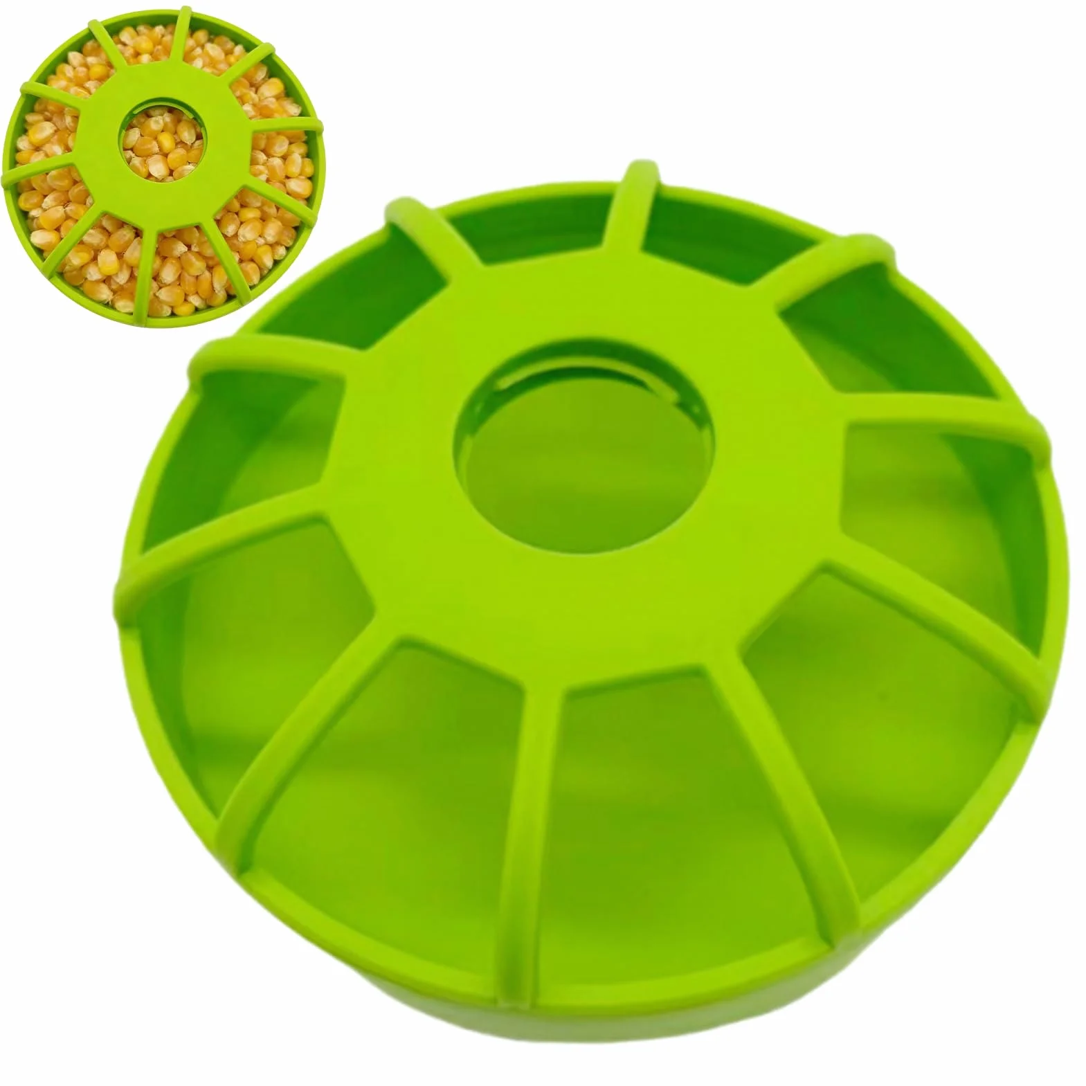Mangiatoia per Pollame - Rotonda Antirovesciamento Alimentazione Antiscivolo - Dispenser Cibo per Uccelli e Mangiatoia per Polli | per Pappagalli Pappagallini Piccioni Quaglie Anatre Pollaio Giardino