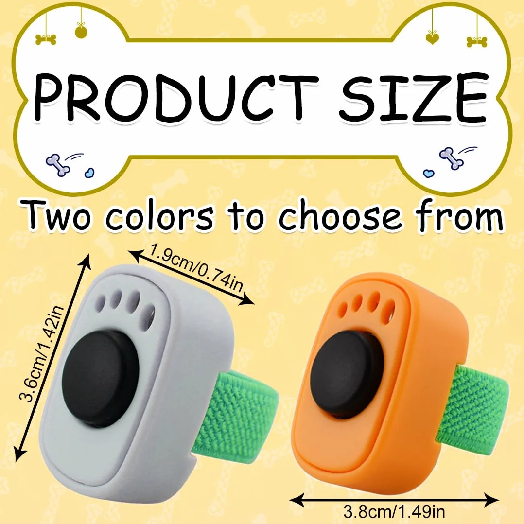 YAYNO 2 Pezzi Clicker per Cani e Gatti con Anello per Dita Pratico Accessorio per Addestramento Set Clicker per Cani, Gatti e Cavalli, Clicker Pratico e Compatto