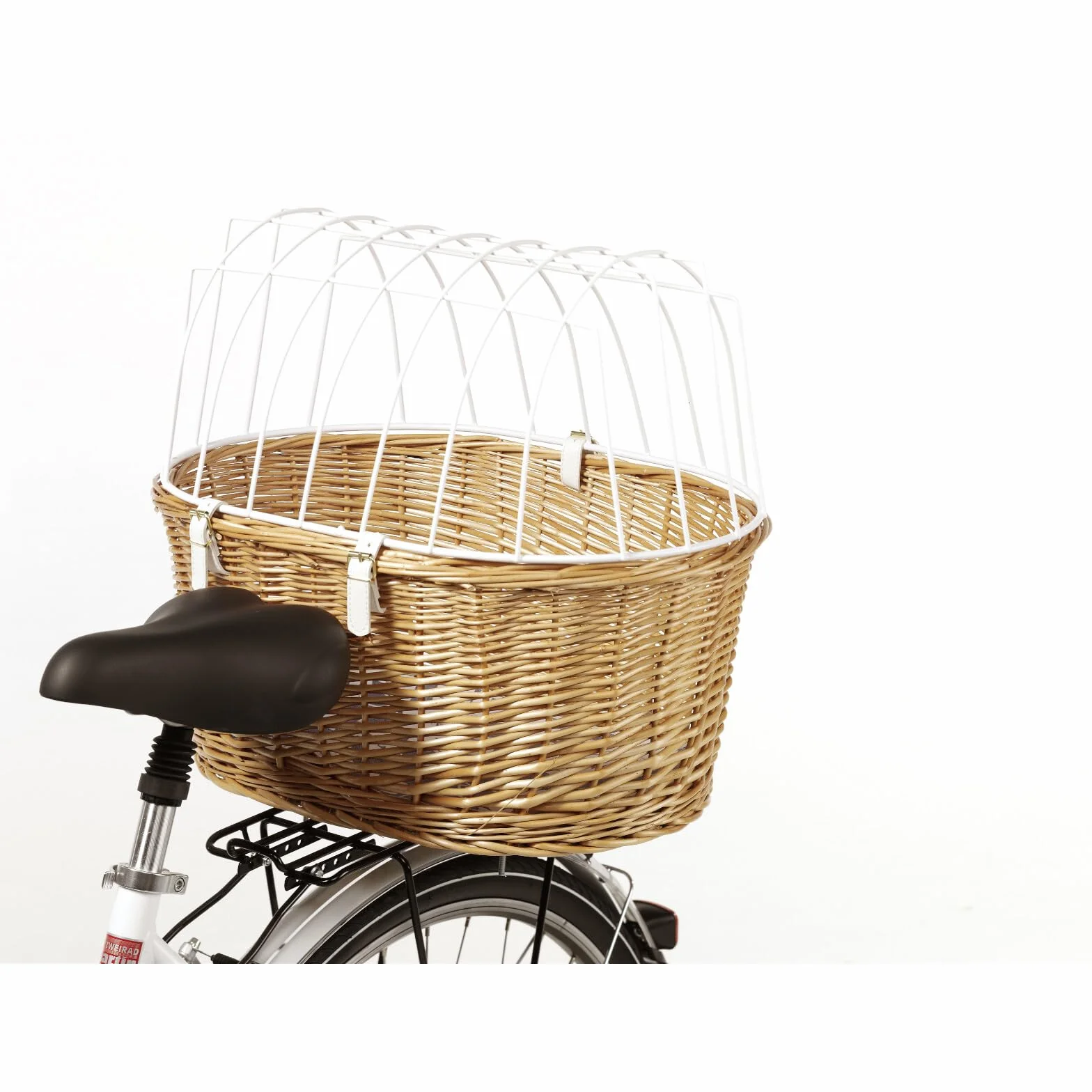 Aumüller Cestino per animali da bicicletta con supporto, lunghezza 52 cm + copertura protettiva – montaggio portapacchi
