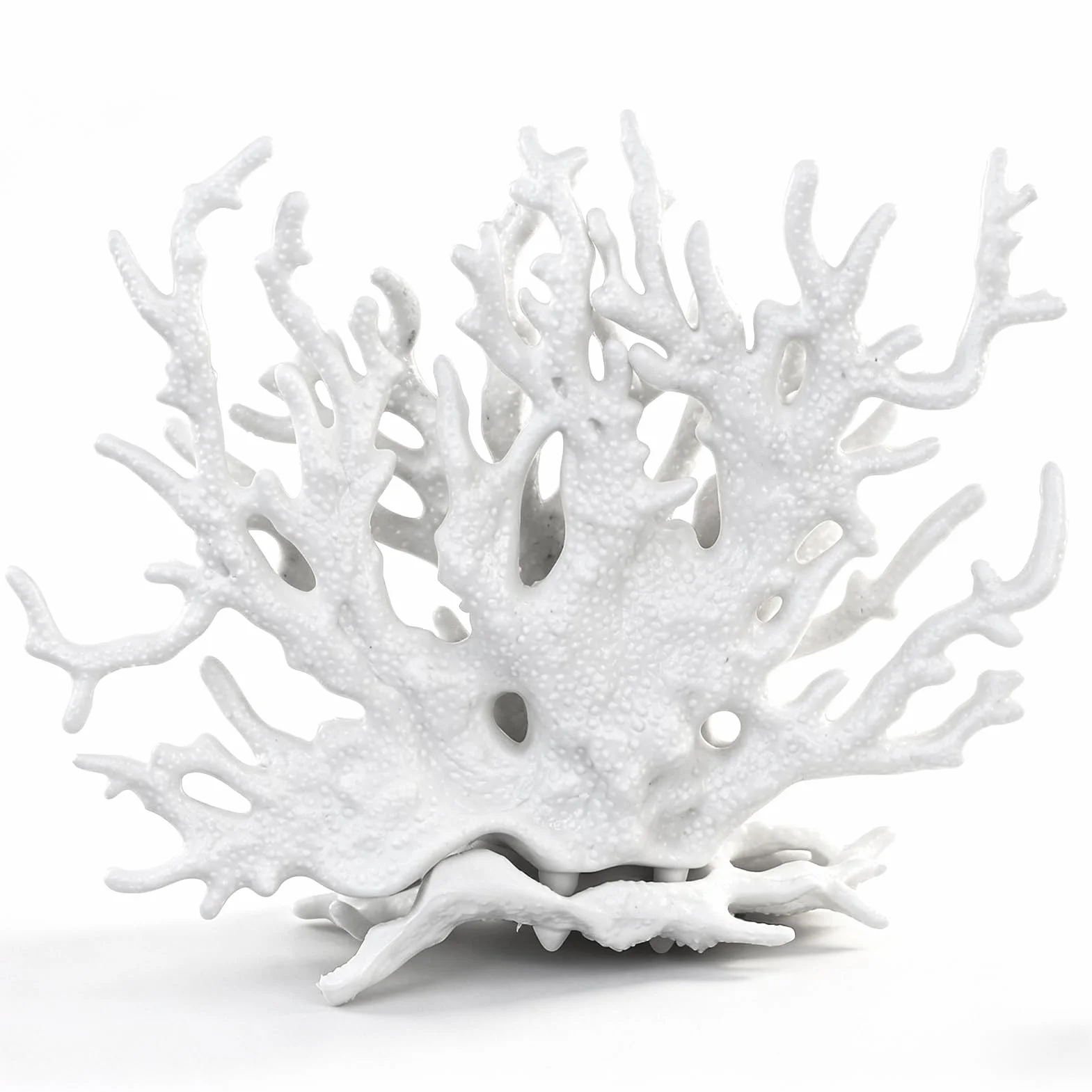 1 decorazione per acquario, corallo finto di gamberetti, acquario e pianta d'acquario, adatto per acquari di piccole e medie dimensioni (bianco)