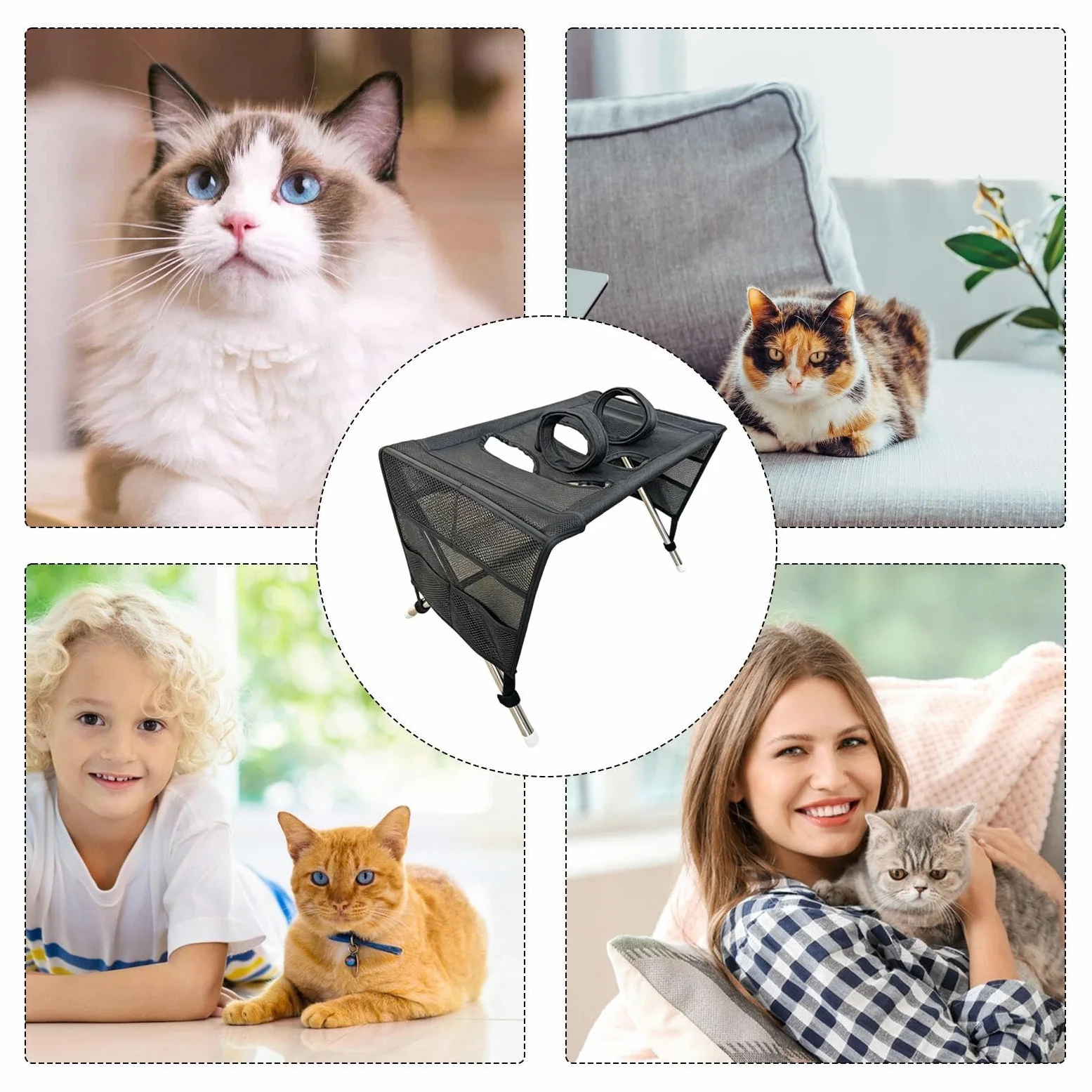 Tavolo Toelettatura Per Gatti Portatavolo Rimovibile Traspirante | Amaca Per Taglio Unghie Cani Per Cuccioli, Cani Anziani, Bagno, Doccia, Lavaggio, Taglio, Rasatura, Spazzolatura, Salone,