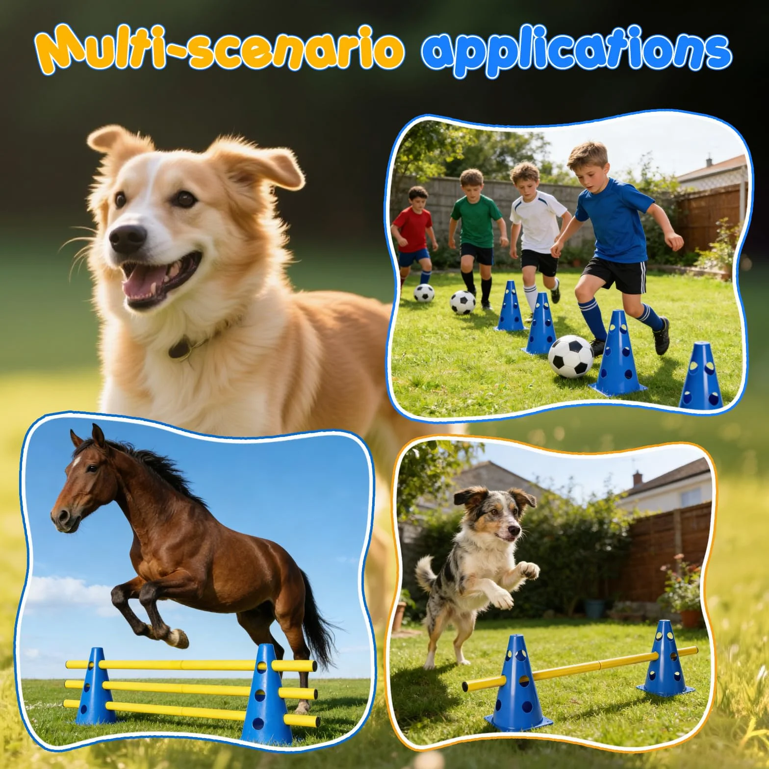 Set di 6 agility per cani, cavaletti, cani, hobby, ostacoli, ostacoli, hobby, horsing